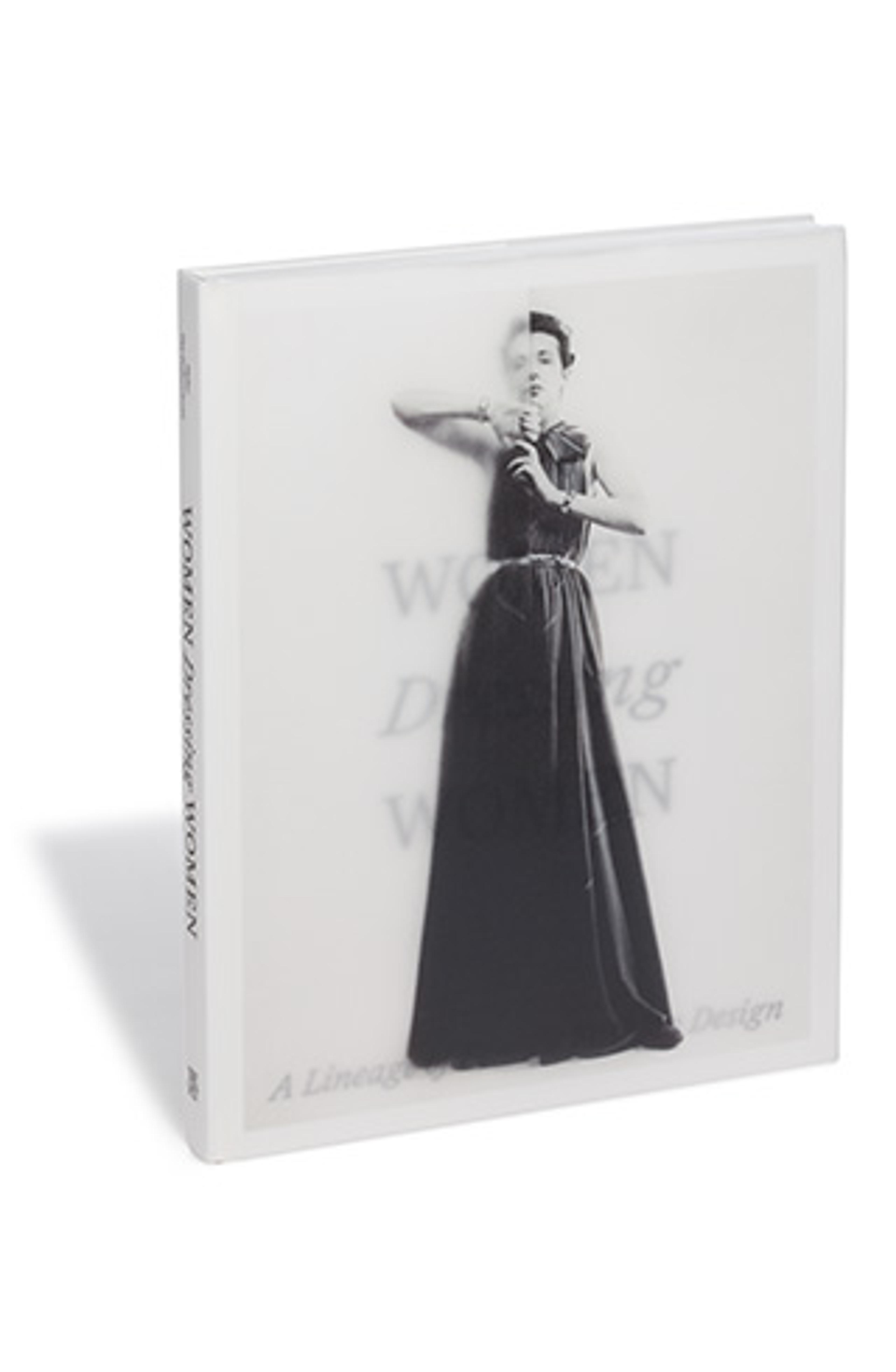 Book cover of woman standing in the middle of cover in black and white
