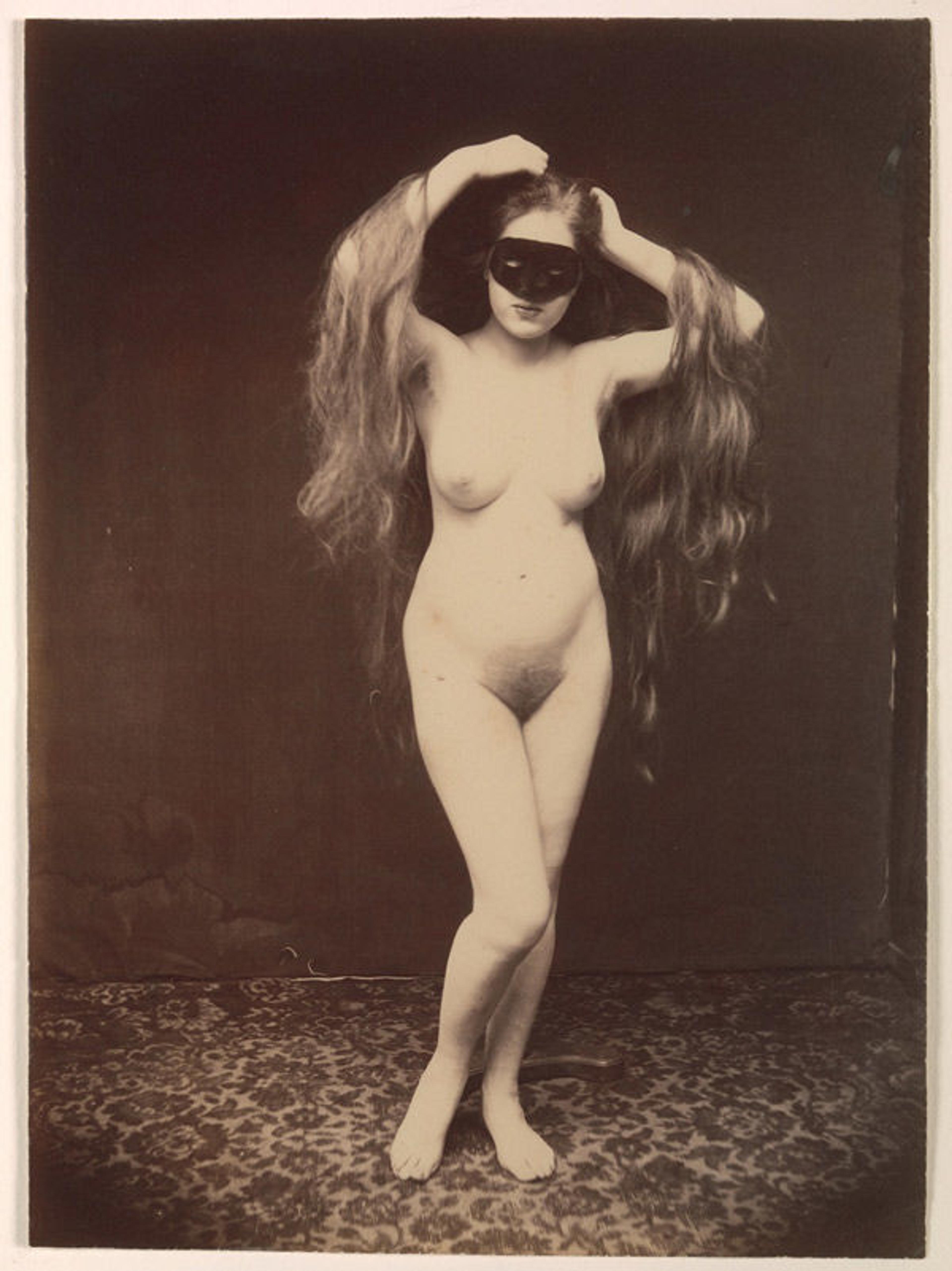 Female Nude with Mask