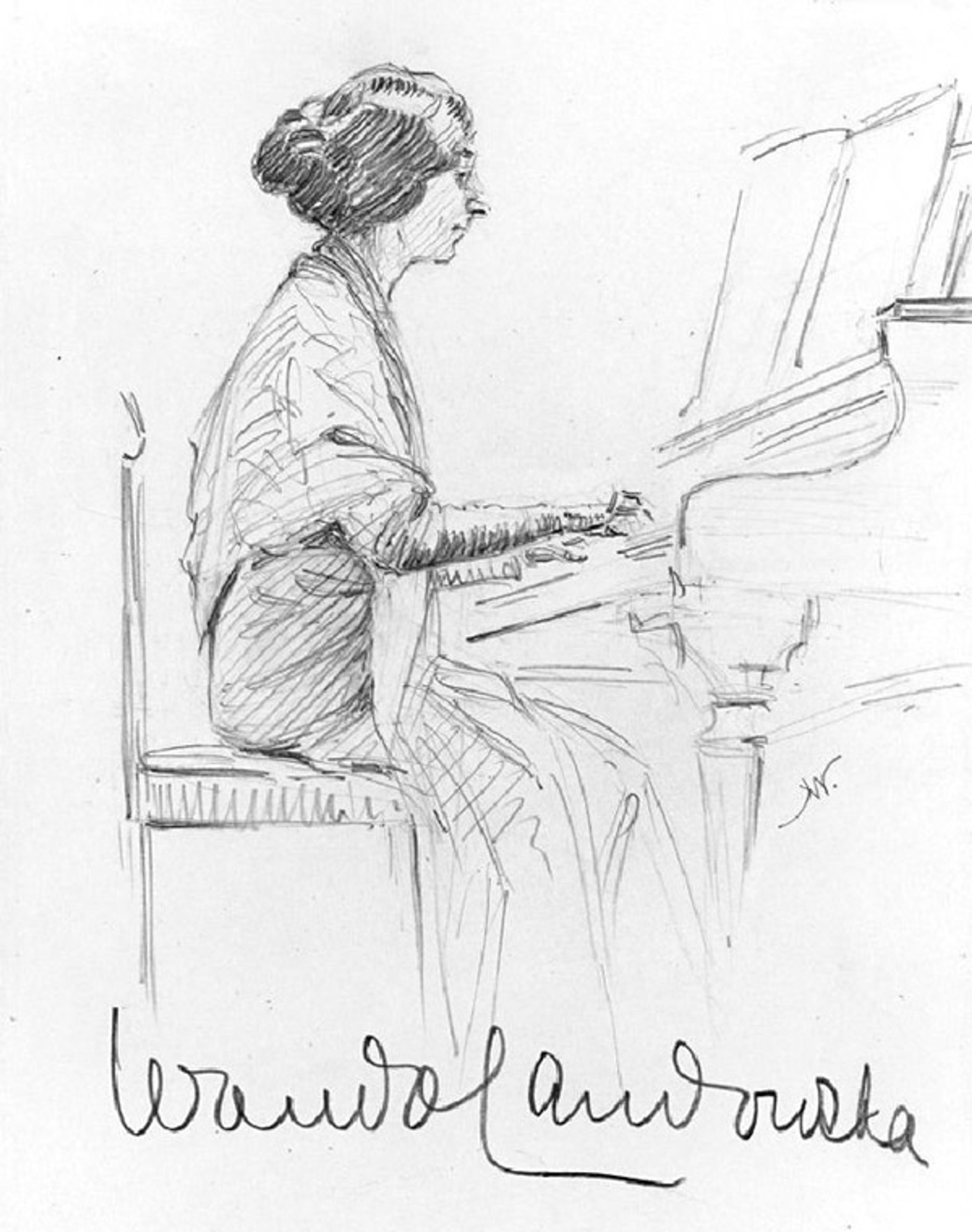 Wanda Landowska Playing Bach in Brussels