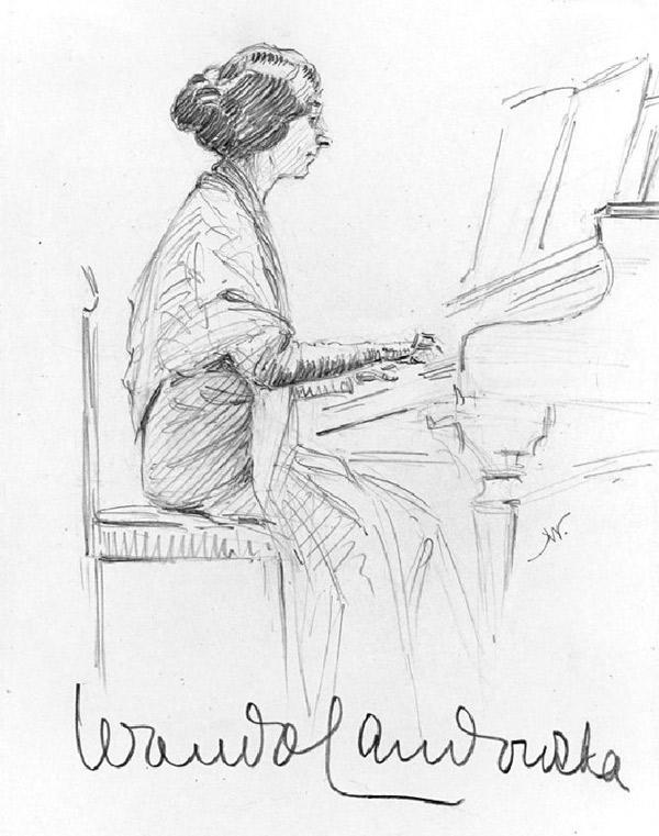 Wanda Landowska Playing Bach in Brussels