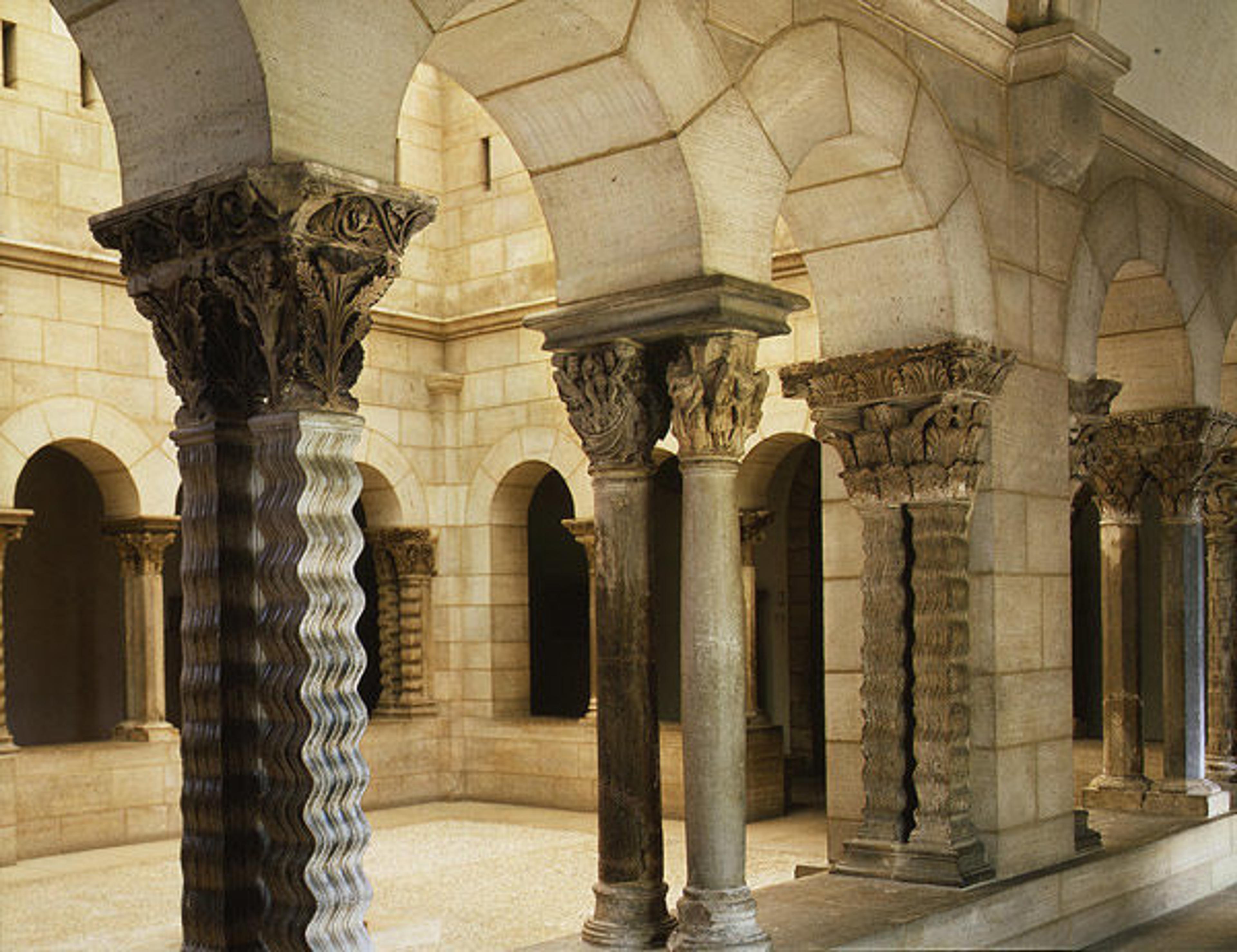 Saint-Guilhem Cloister, late 12th–early 13th century. French. Limestone; 30 ft. 3 in. x 23 ft. 10 in. (922 x 726 cm). The Metropolitan Museum of Art, New York, The Cloisters Collection, 1925 (25.120.1–.134)