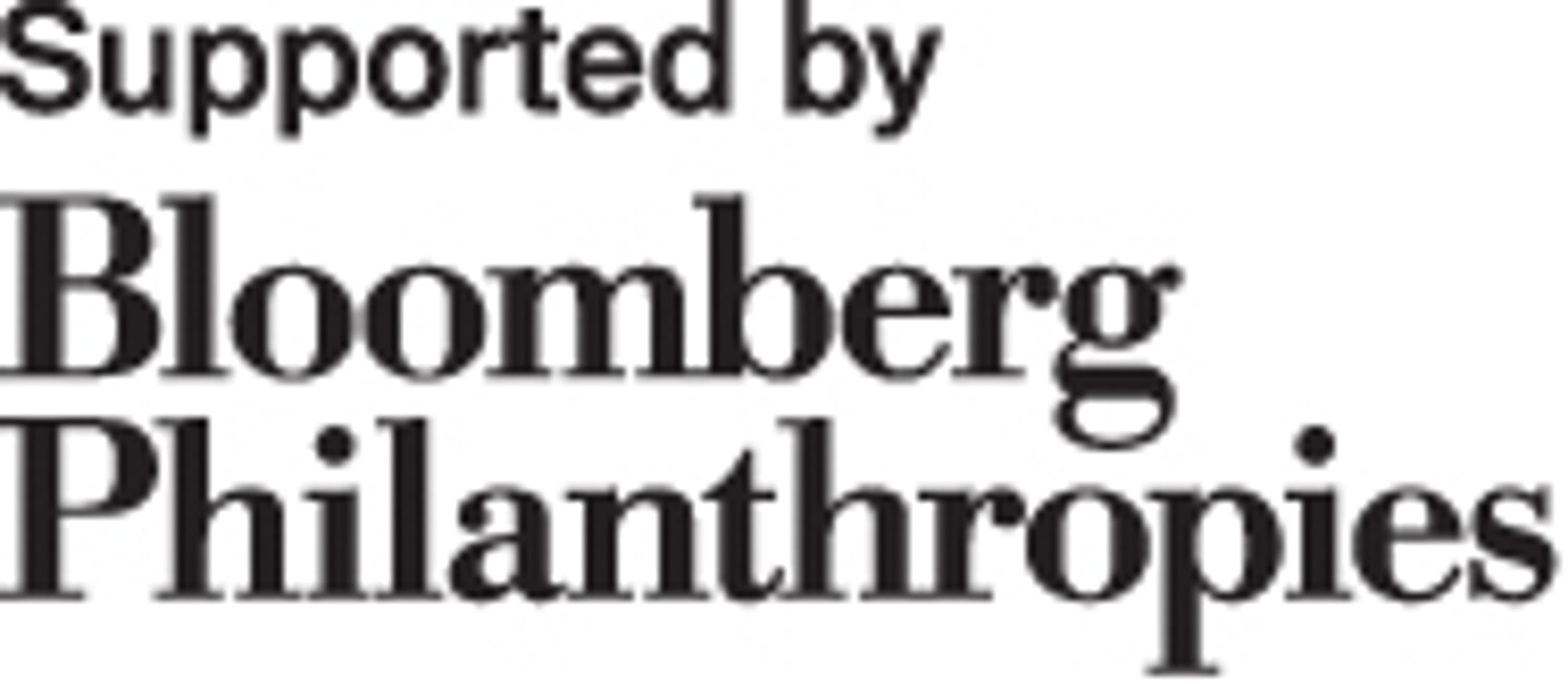 Supported by Bloomberg Philanthropies logo