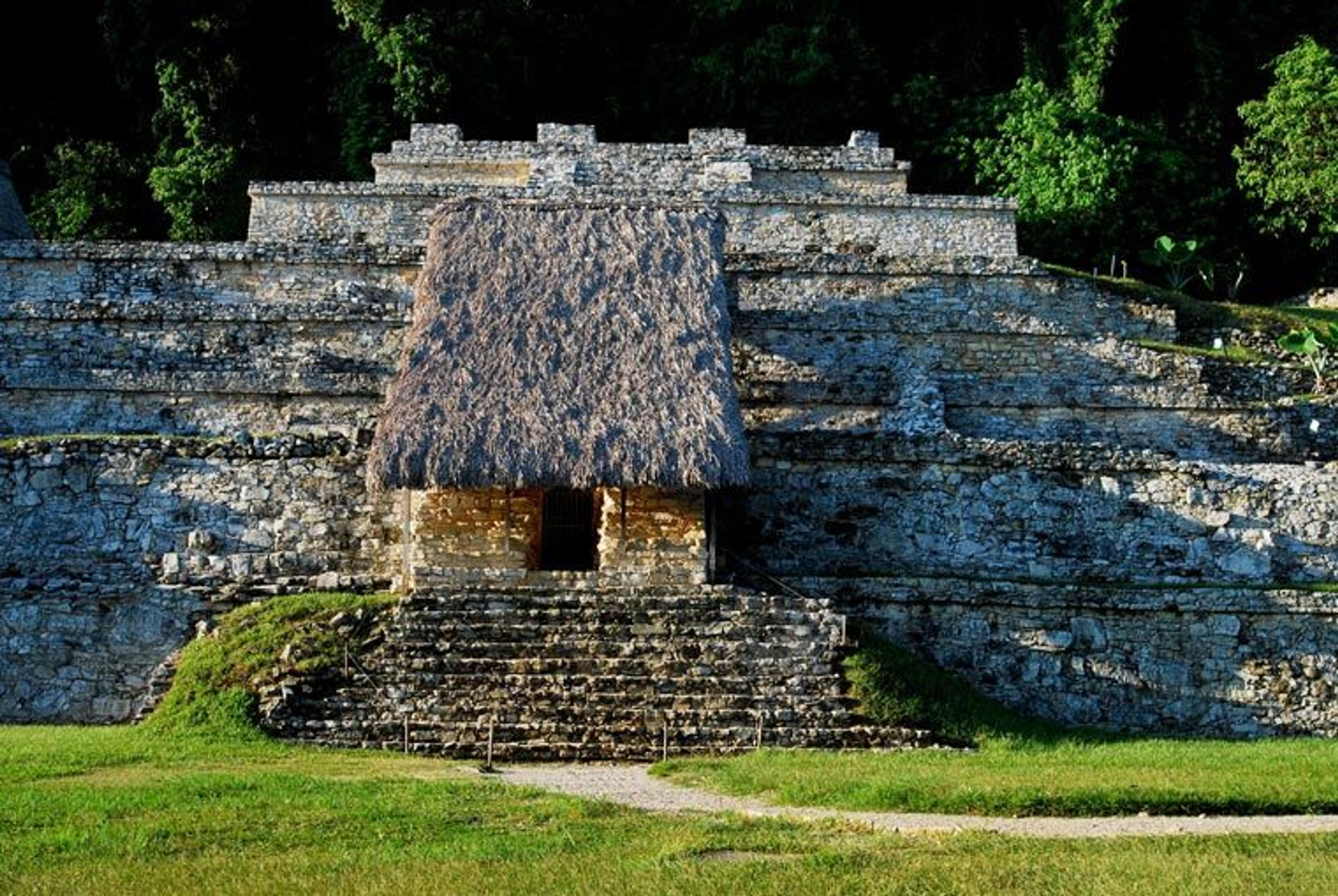 Modern-day photo of an ancient Mexican temple