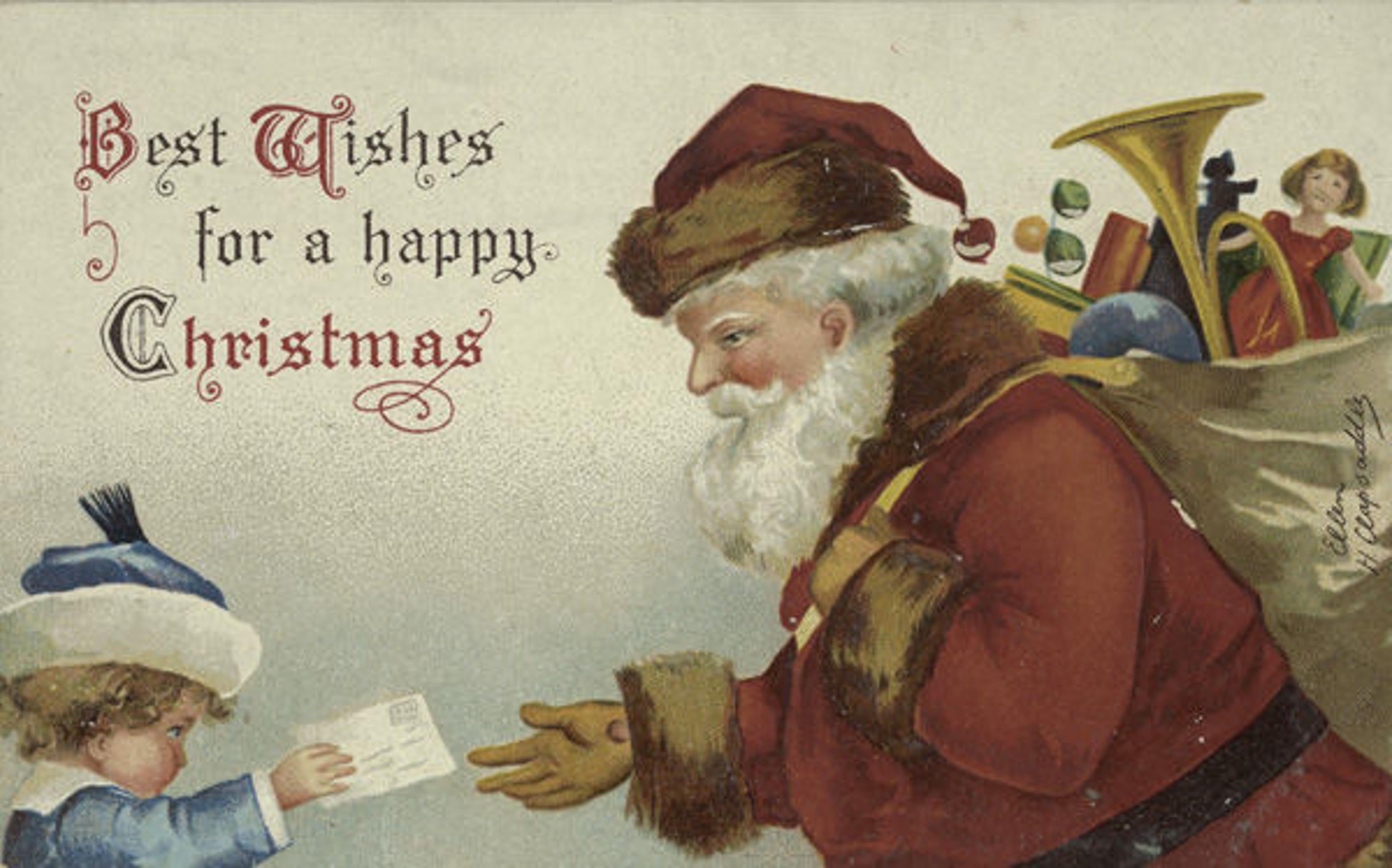 Best Wishes for a happy Christmas, early 20th century