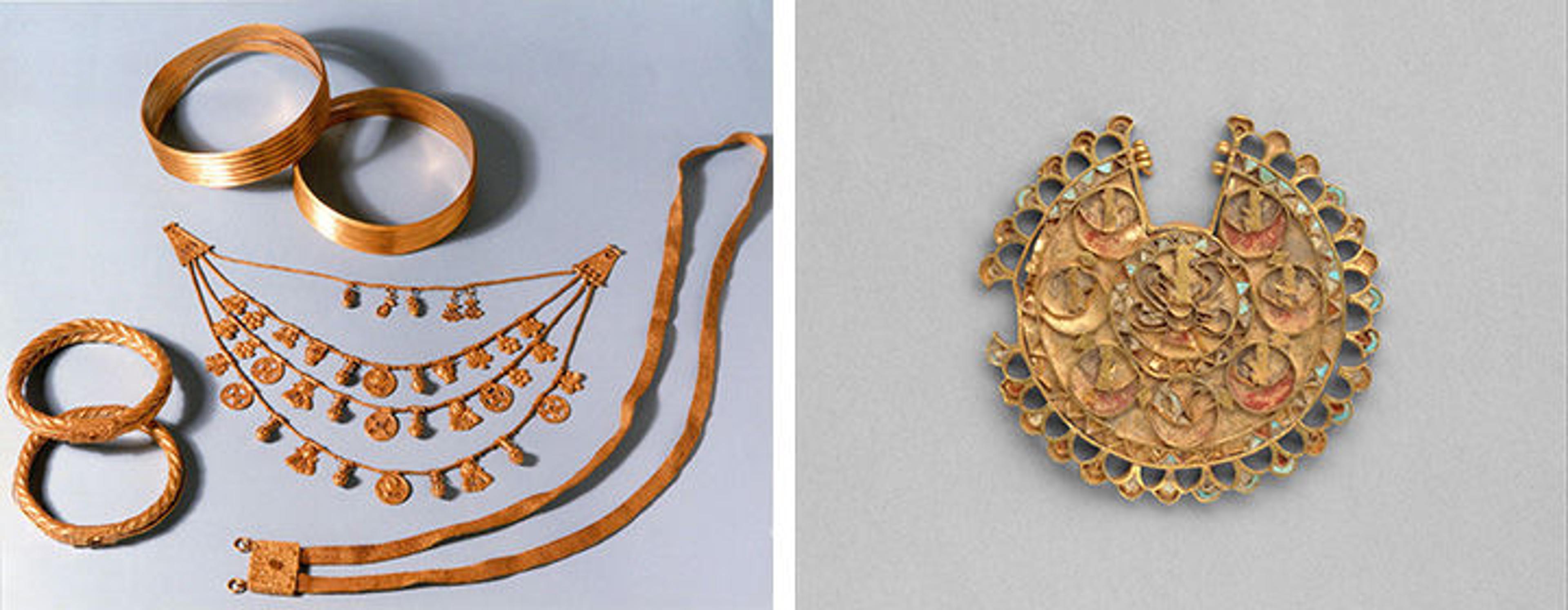 Gold jewelry from circa 4th century BC Spain and Iran
