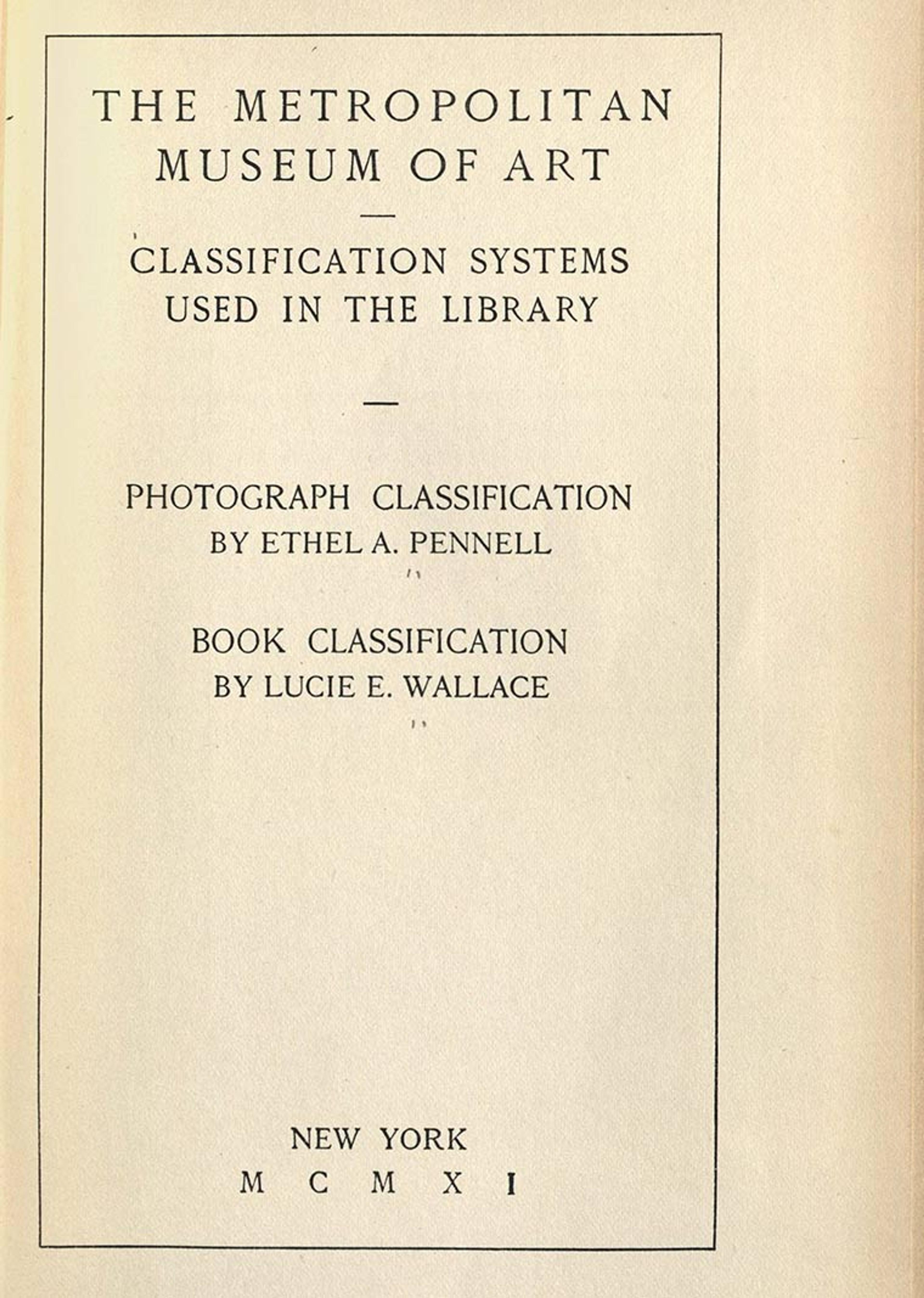 classification system