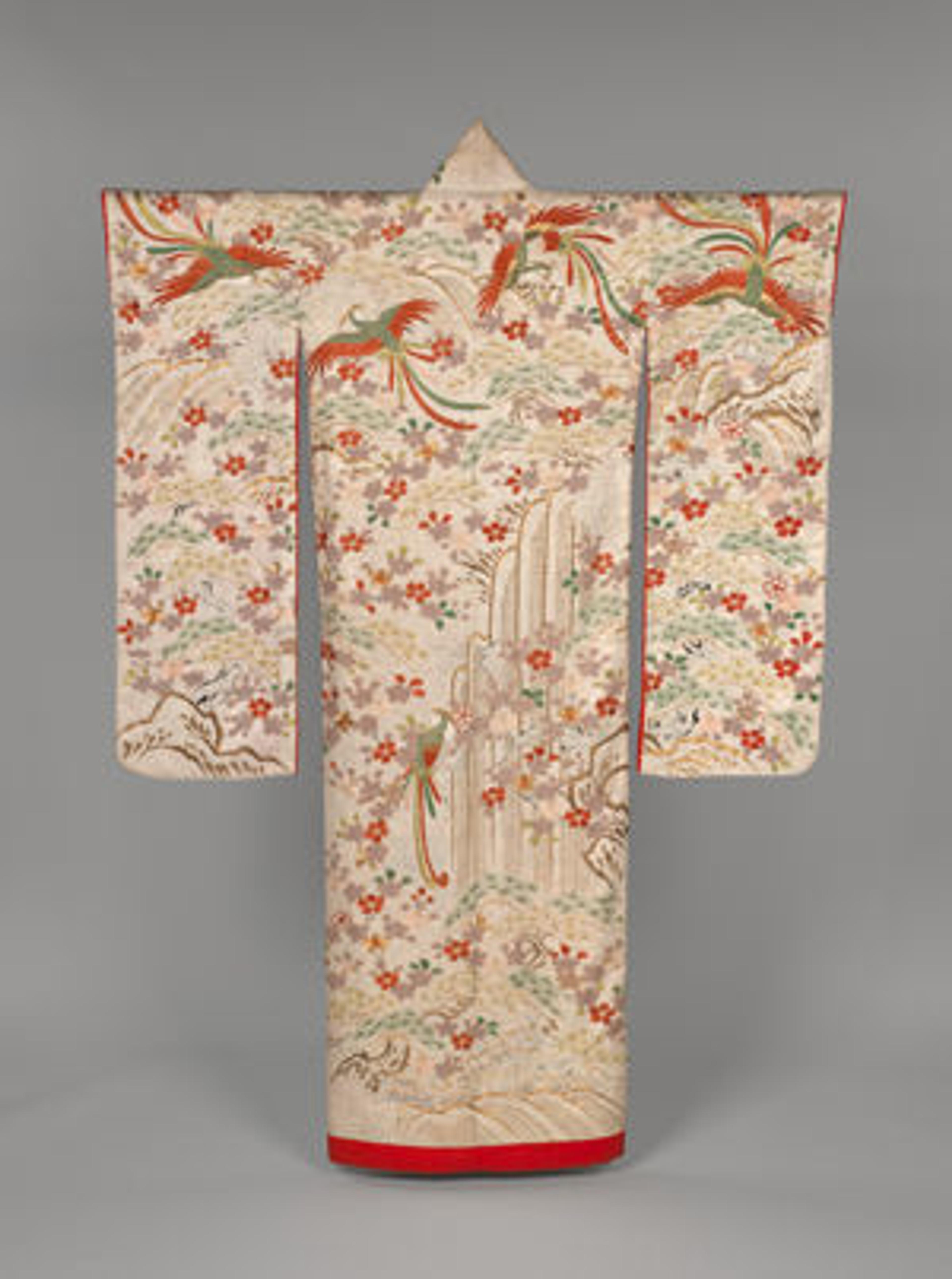 Over Robe (Uchikake) with Long-Tailed Birds in a Landscape, second half of the 18th century | Japan, Edo period (1615–1868) | 59.46 