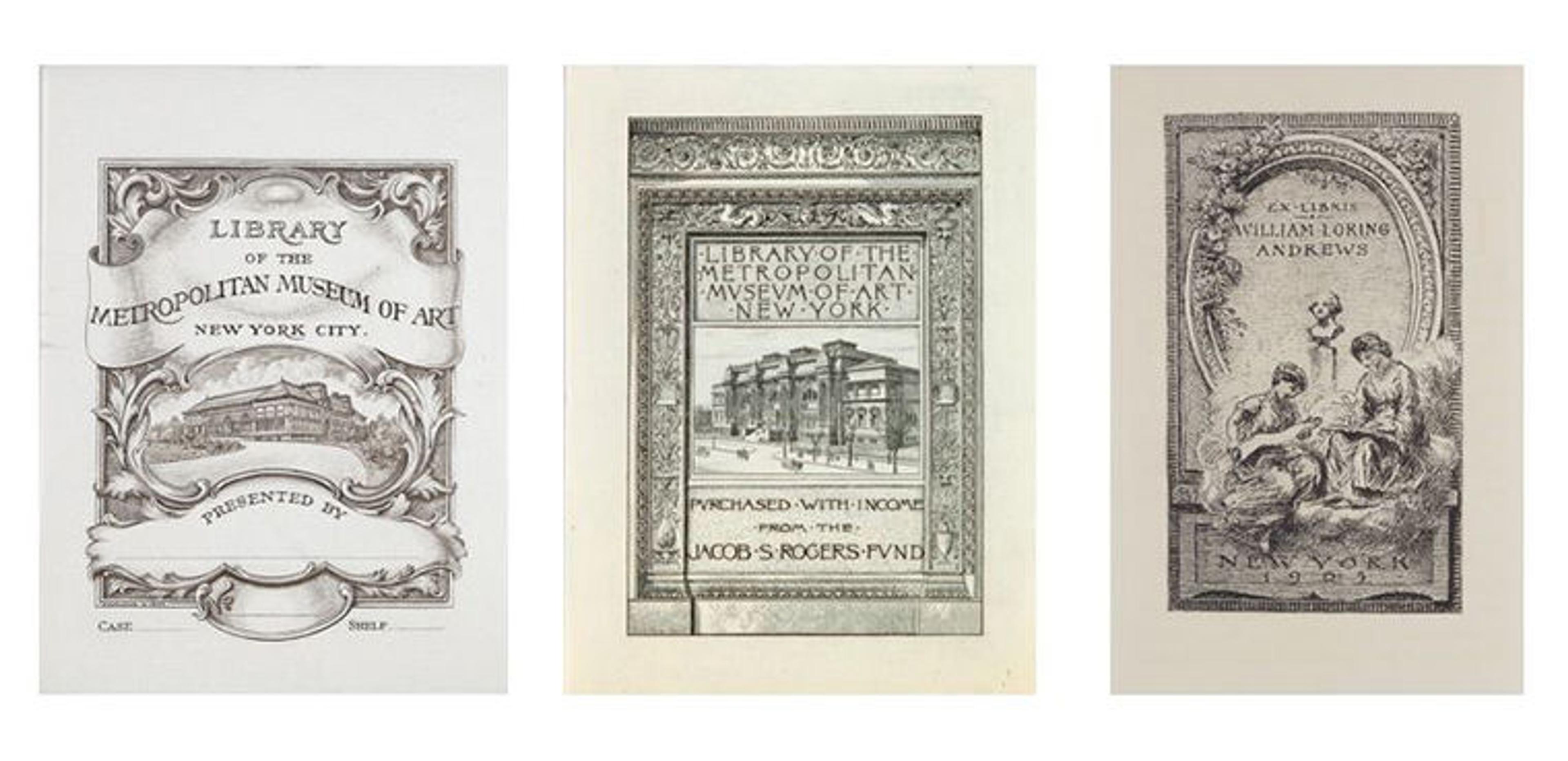 Three Watson Library bookplates