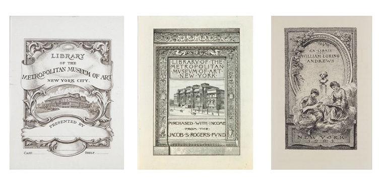 Three Watson Library bookplates