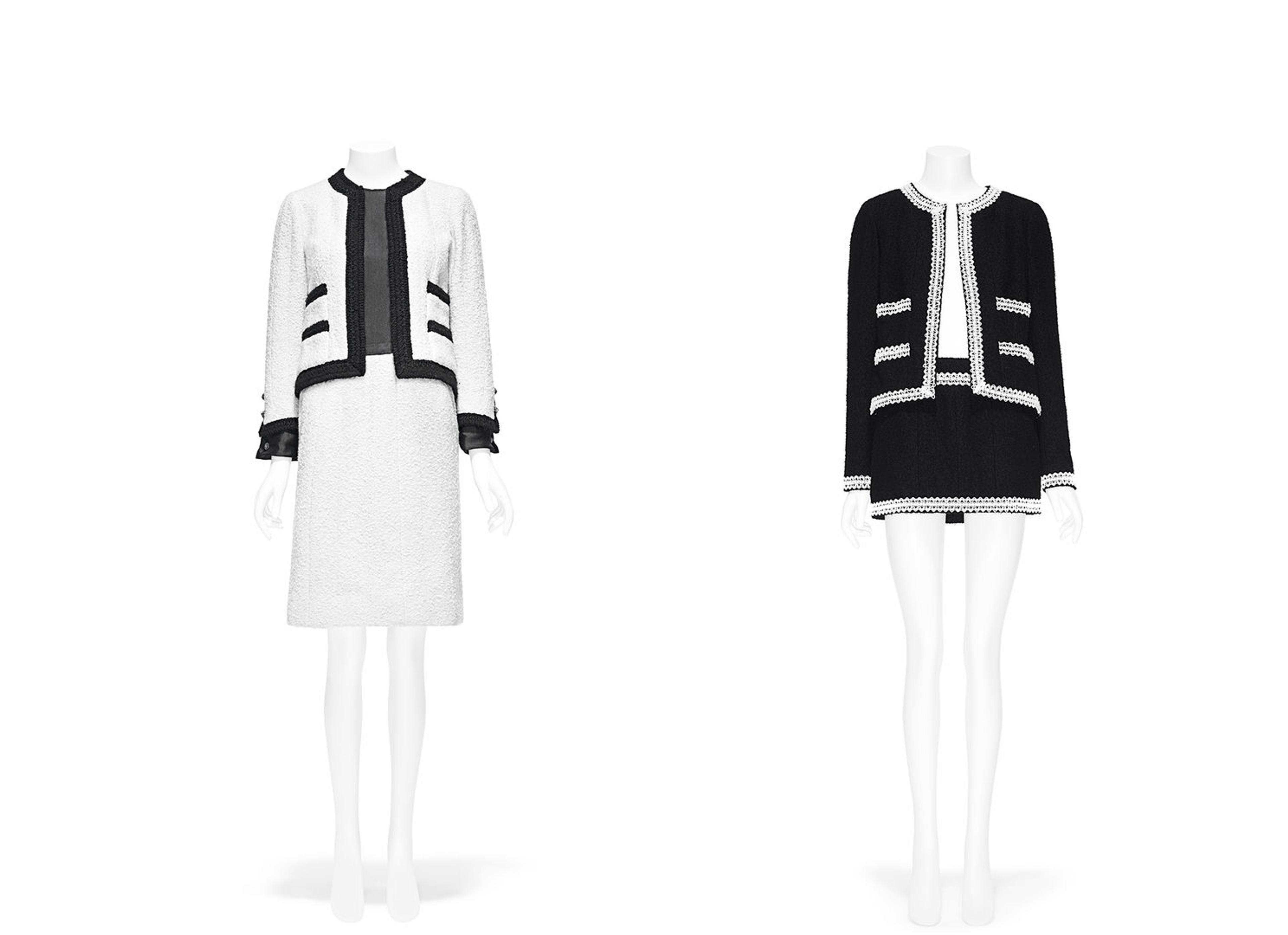 Two Chanel ensembles from About Time: Fashion and Duration