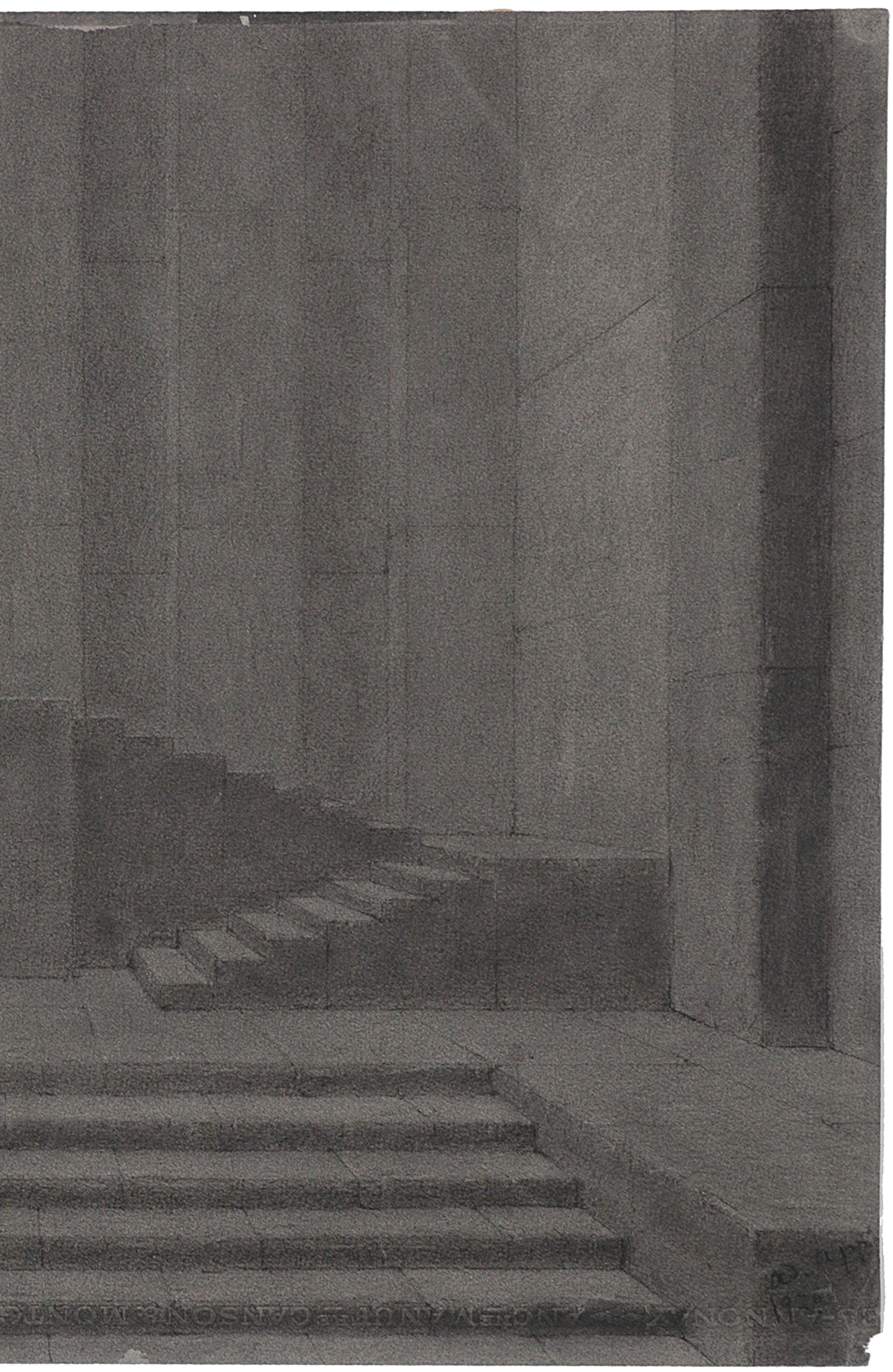 Image of Appia's drawing for Act 2 of Orpheus und Eurydike, 1926