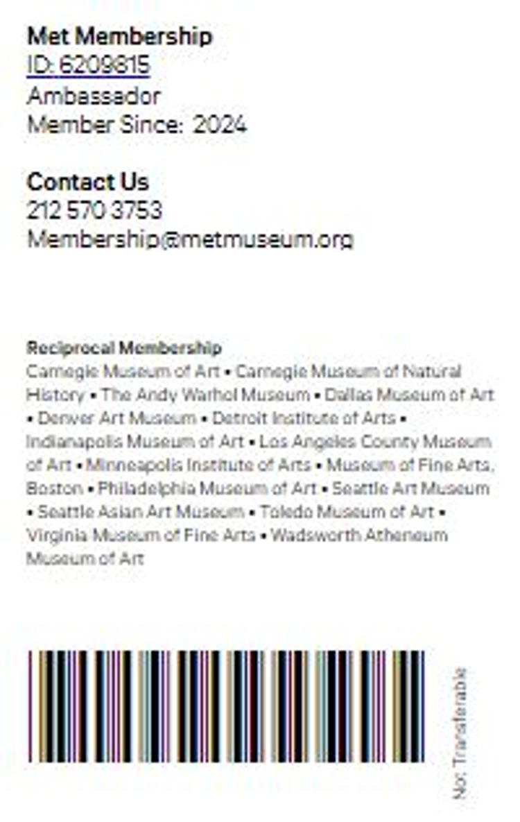 Mit Fellow Card The Metropolitan Museum of Art