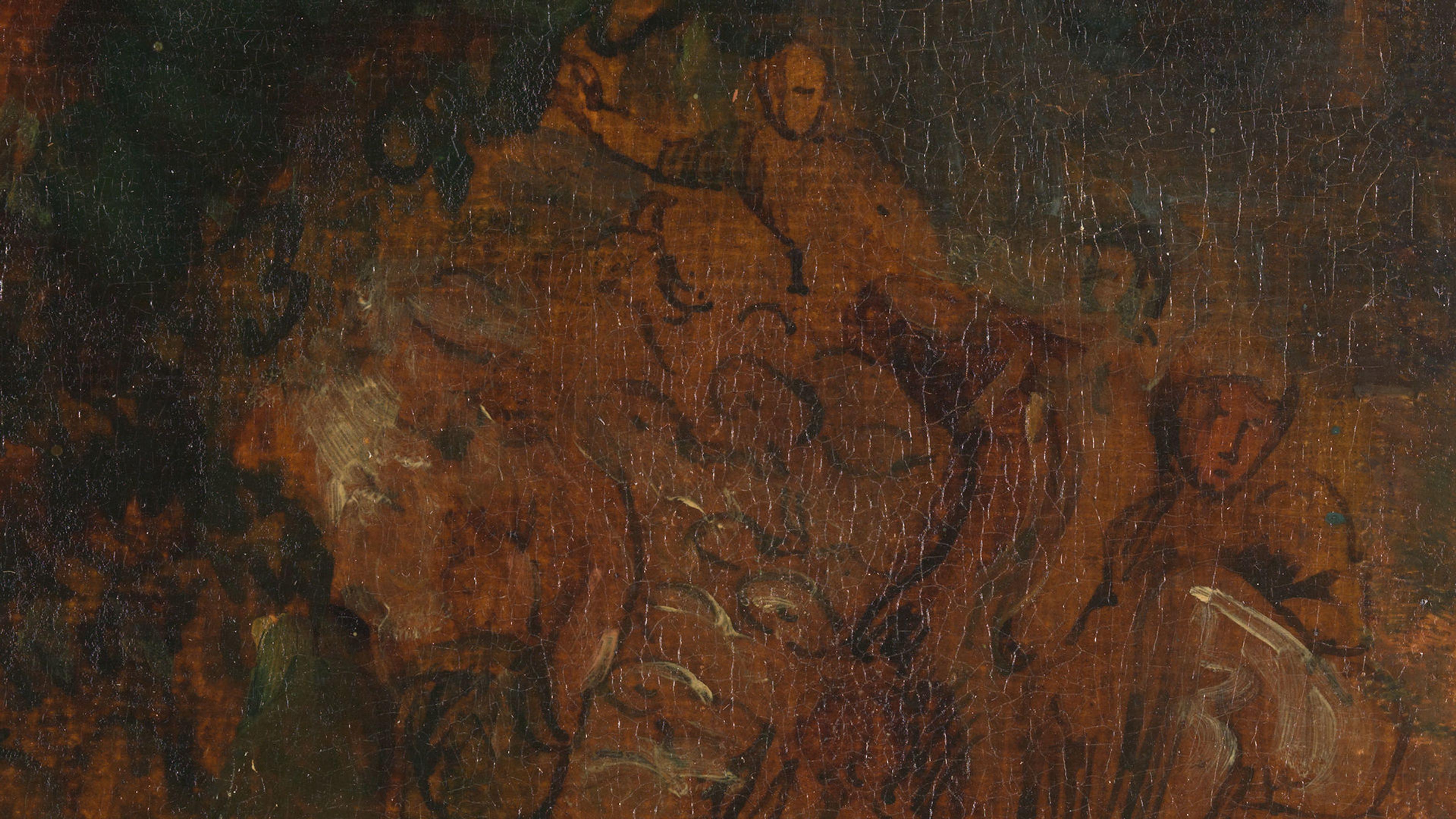 Detail of Delacroix's painting Jacob Wrestling with an Angel