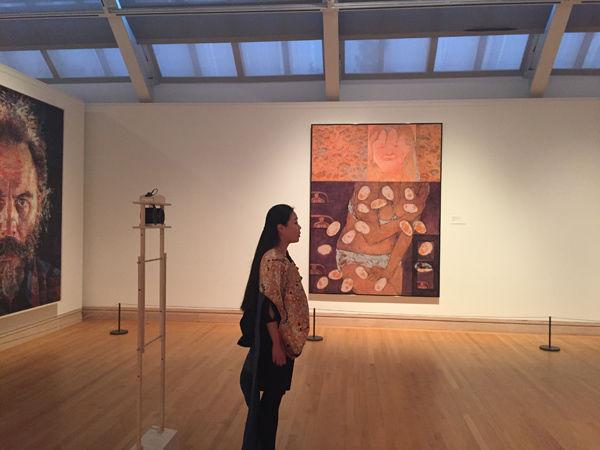 A rehearsal of Sonic Blossom in gallery 916. Photo courtesy of Met Museum Presents
