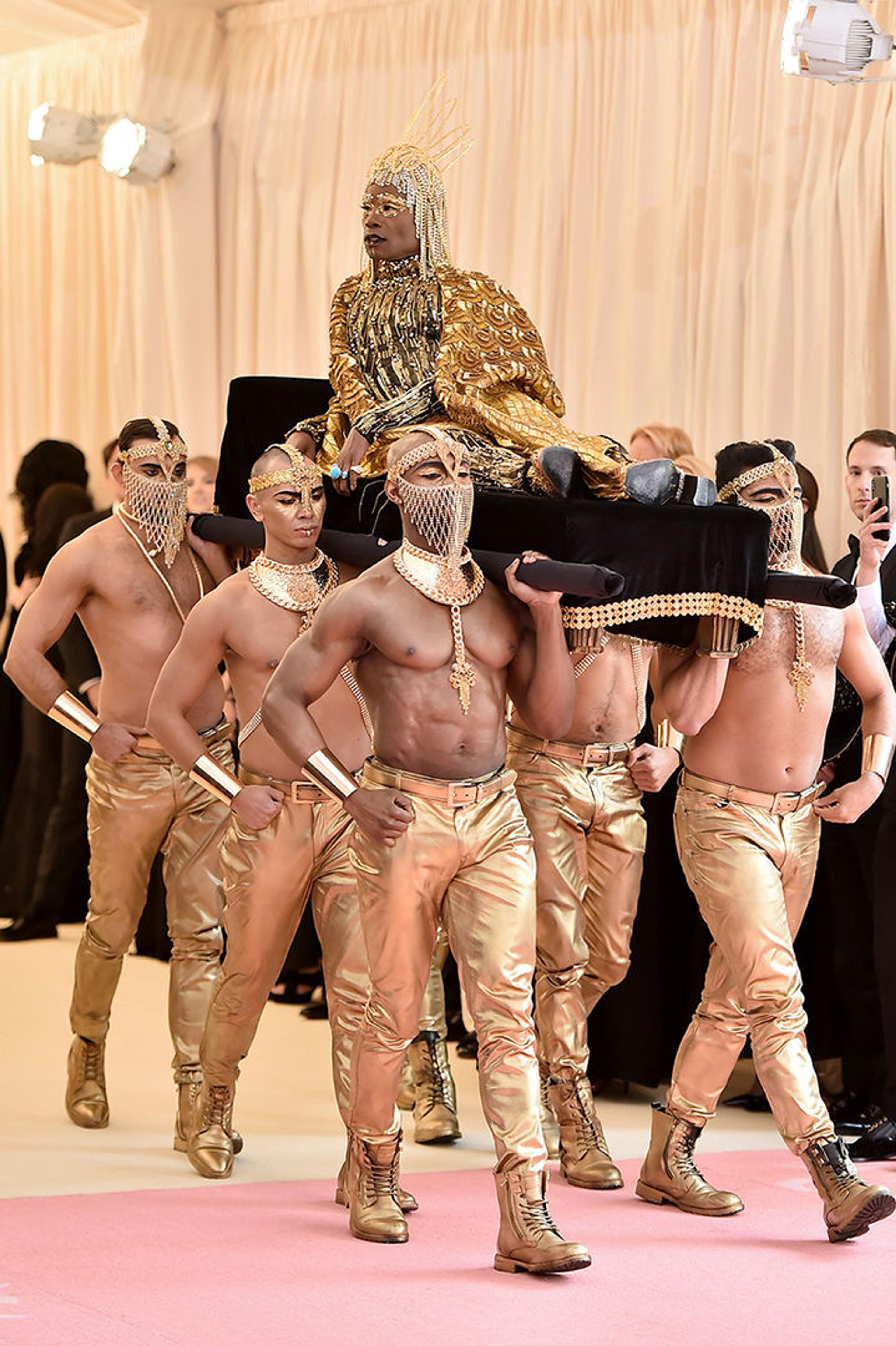 Billy porter arriving at Met Gala 2019