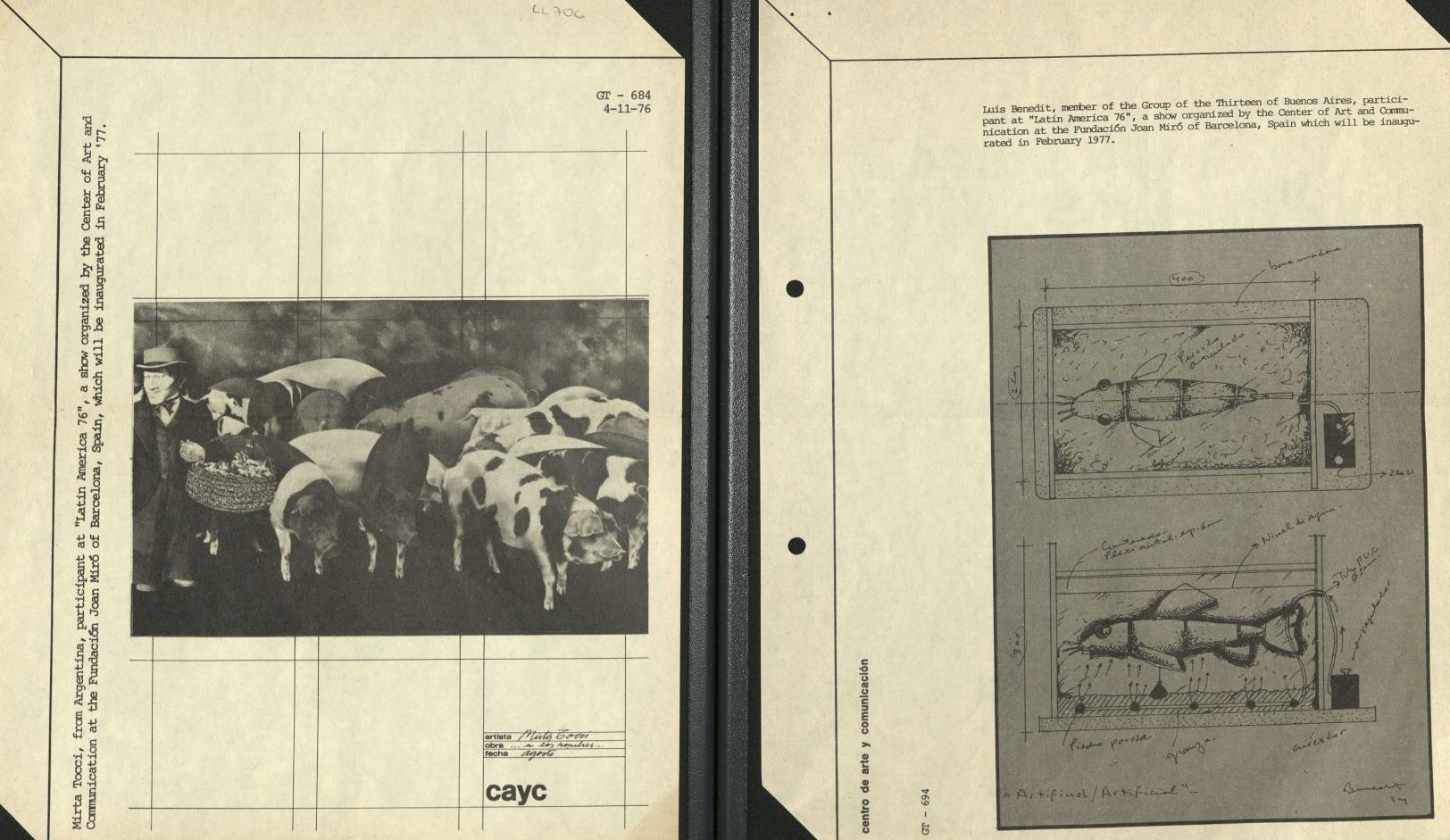 Two interiors with illustrations