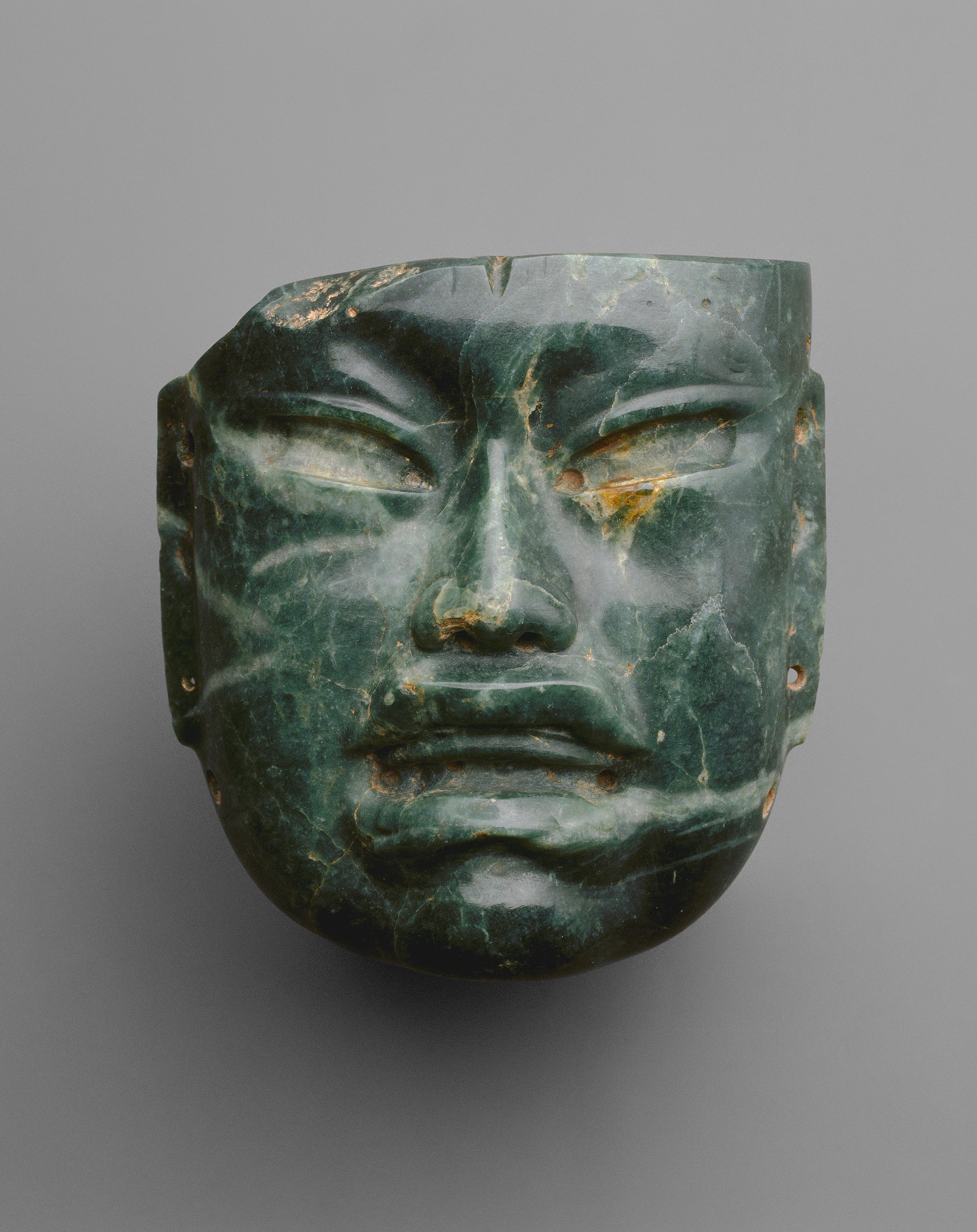 Green marble face