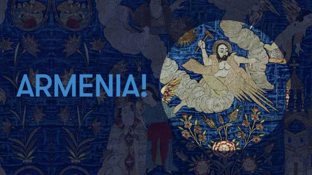 Detail of altar frontal from Julfa, 1741