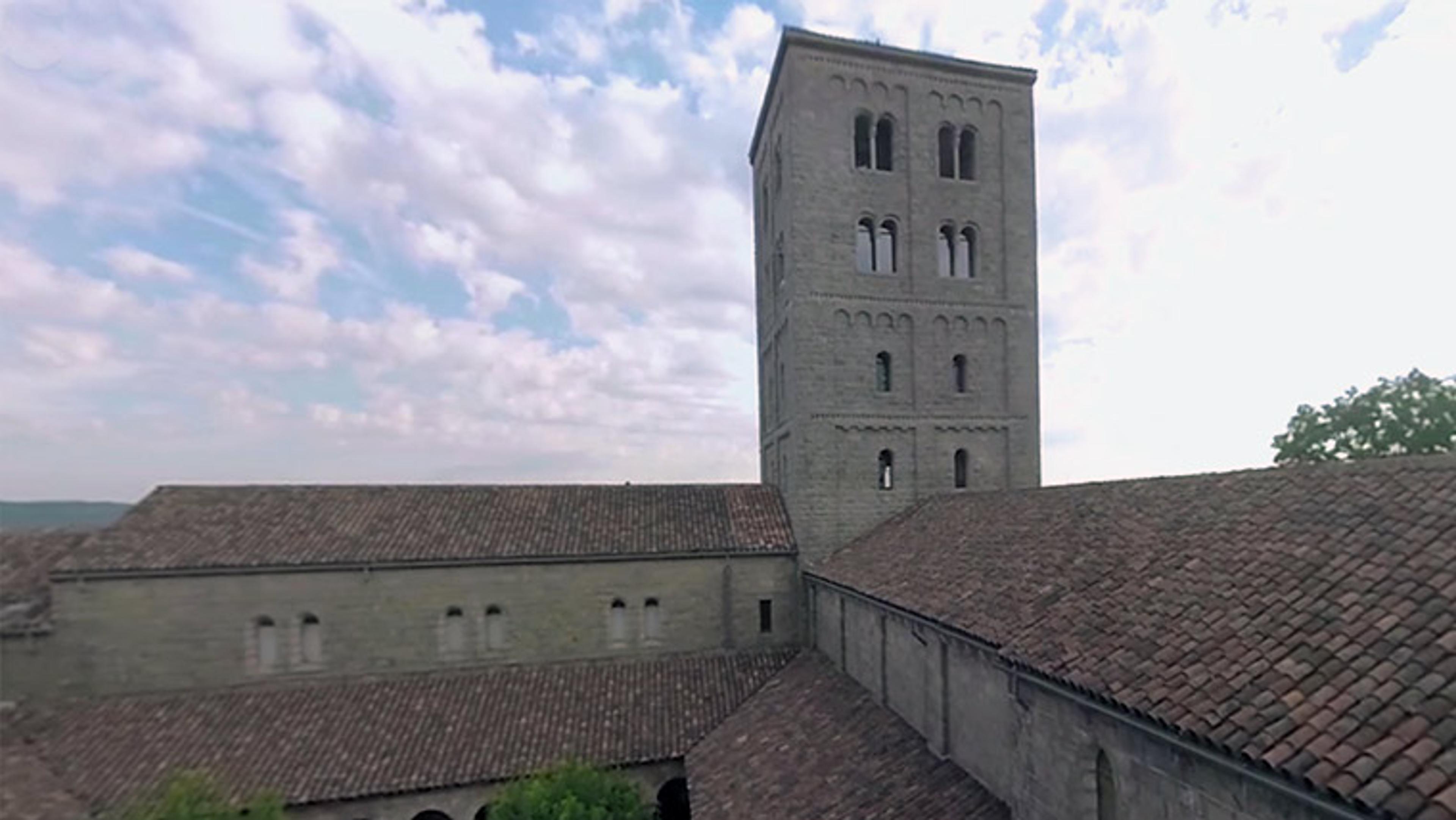 Aerial view of The Met Cloisters.