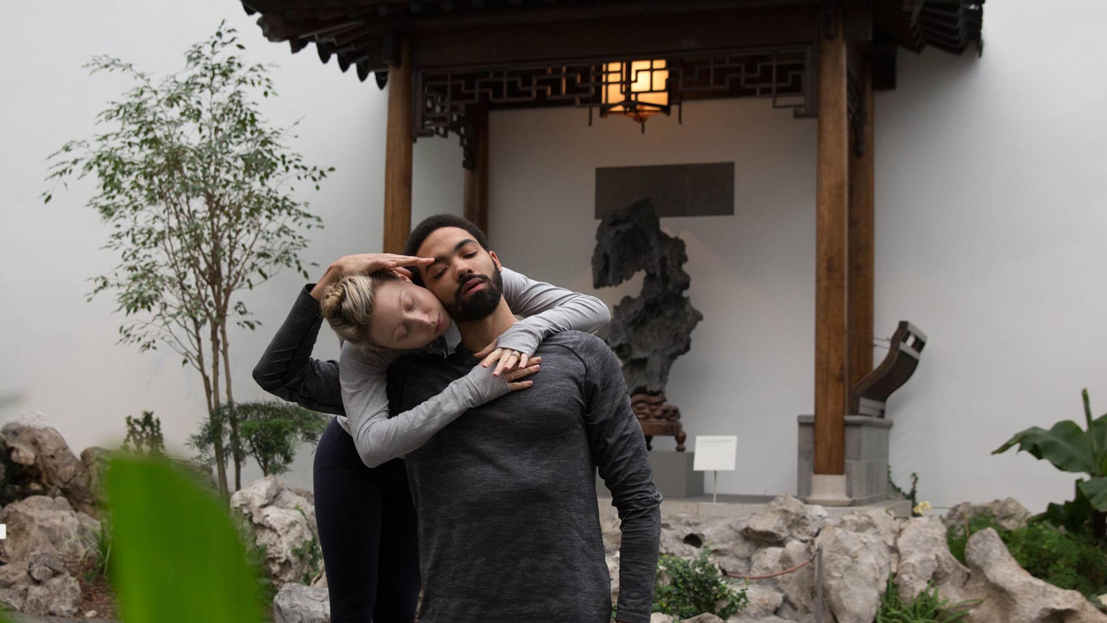 Silas Farley photographed in the Astor Chinese Garden Court at The Met.