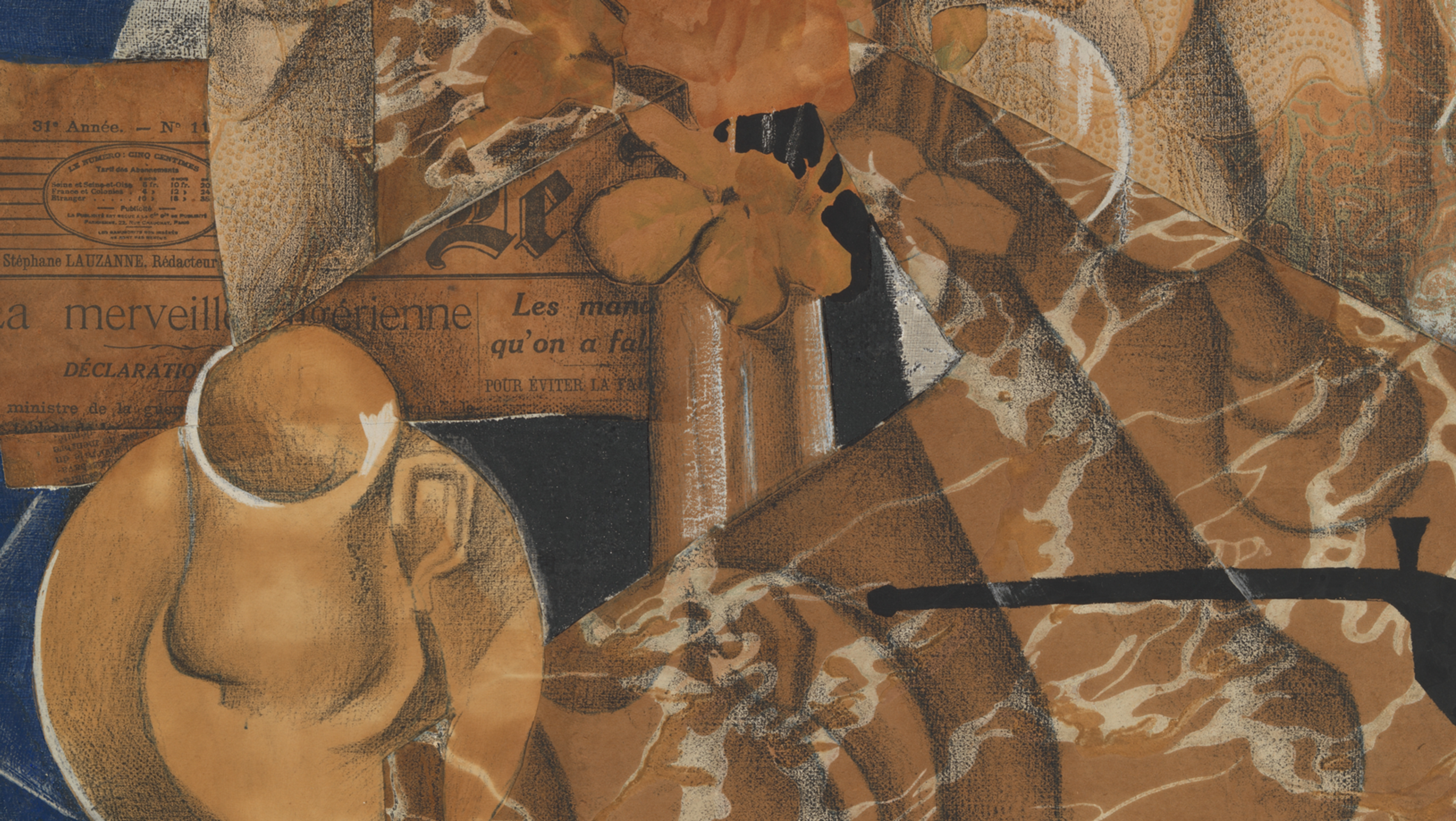 Juan Gris - Cup, Glasses, and Bottle (Le Journal) - The Juan Gris - Cup, Glasses, and Bottle (Le Journal) - The