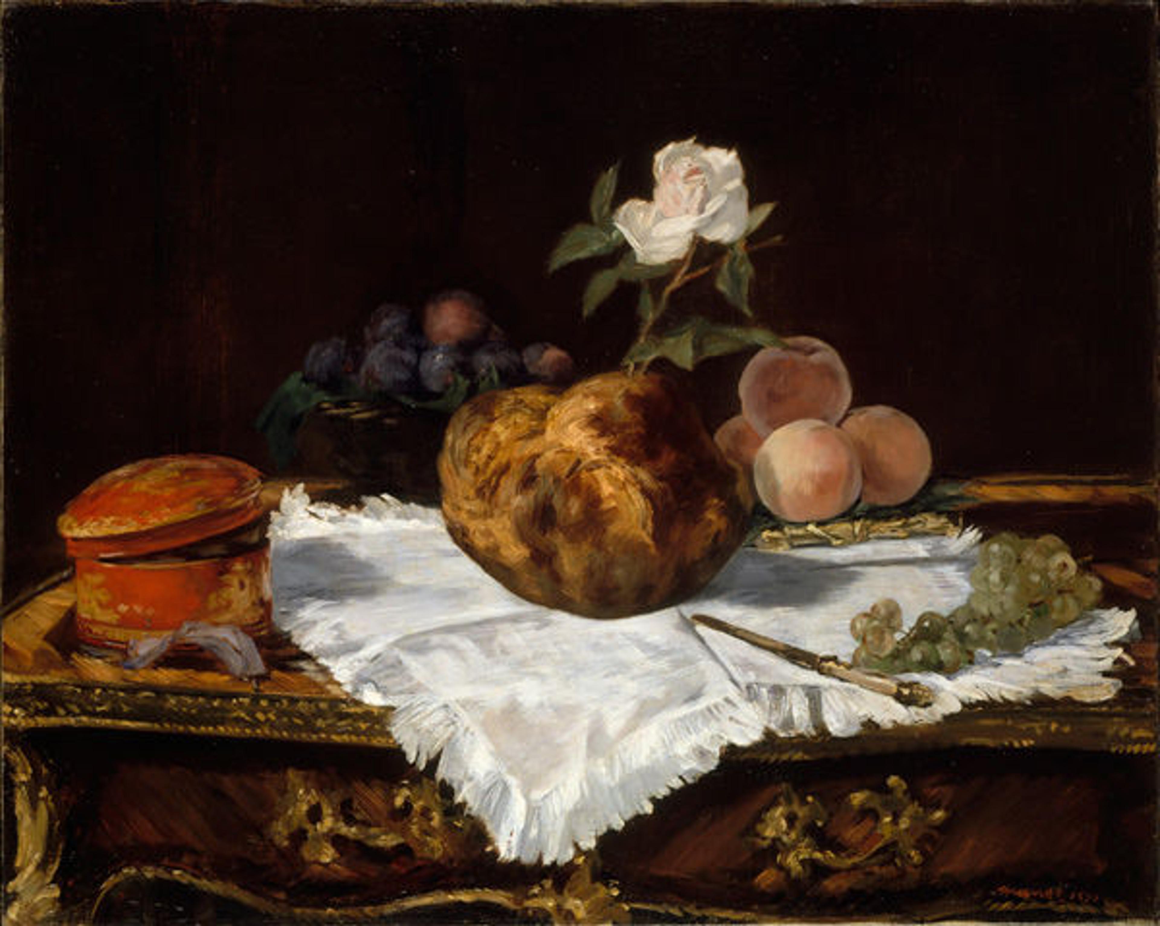 Édouard Manet (French, 1832–1883). The Brioche, 1870. Oil on canvas. The Metropolitan Museum of Art, New York, Partial and Promised Gift of an Anonymous Donor, 1991 (1991.287)