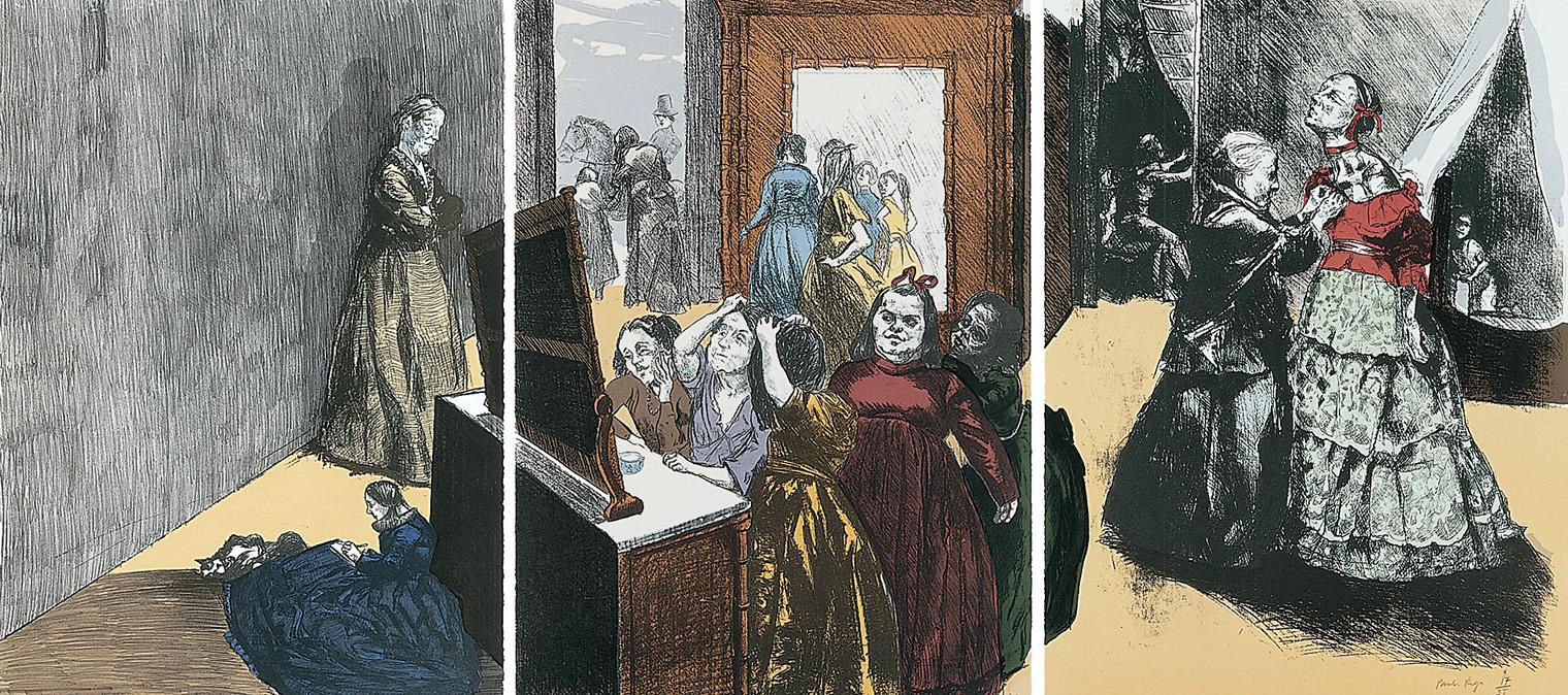 Portrait dipicting gathering of women.