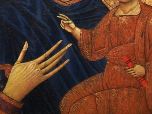 Image for Why is the virgin Mary so sad in this piece?