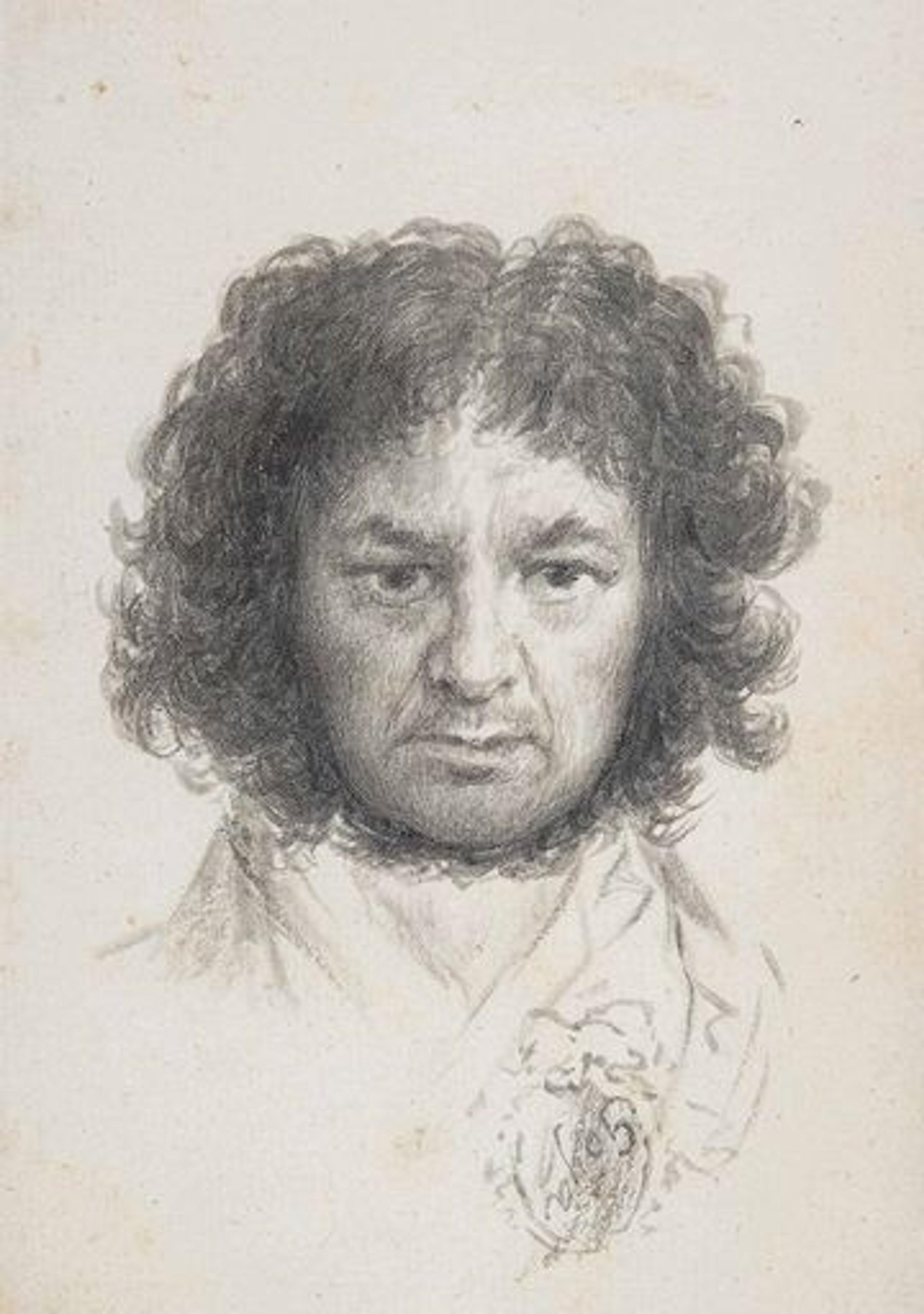 Portrait drawing of the painter Goya