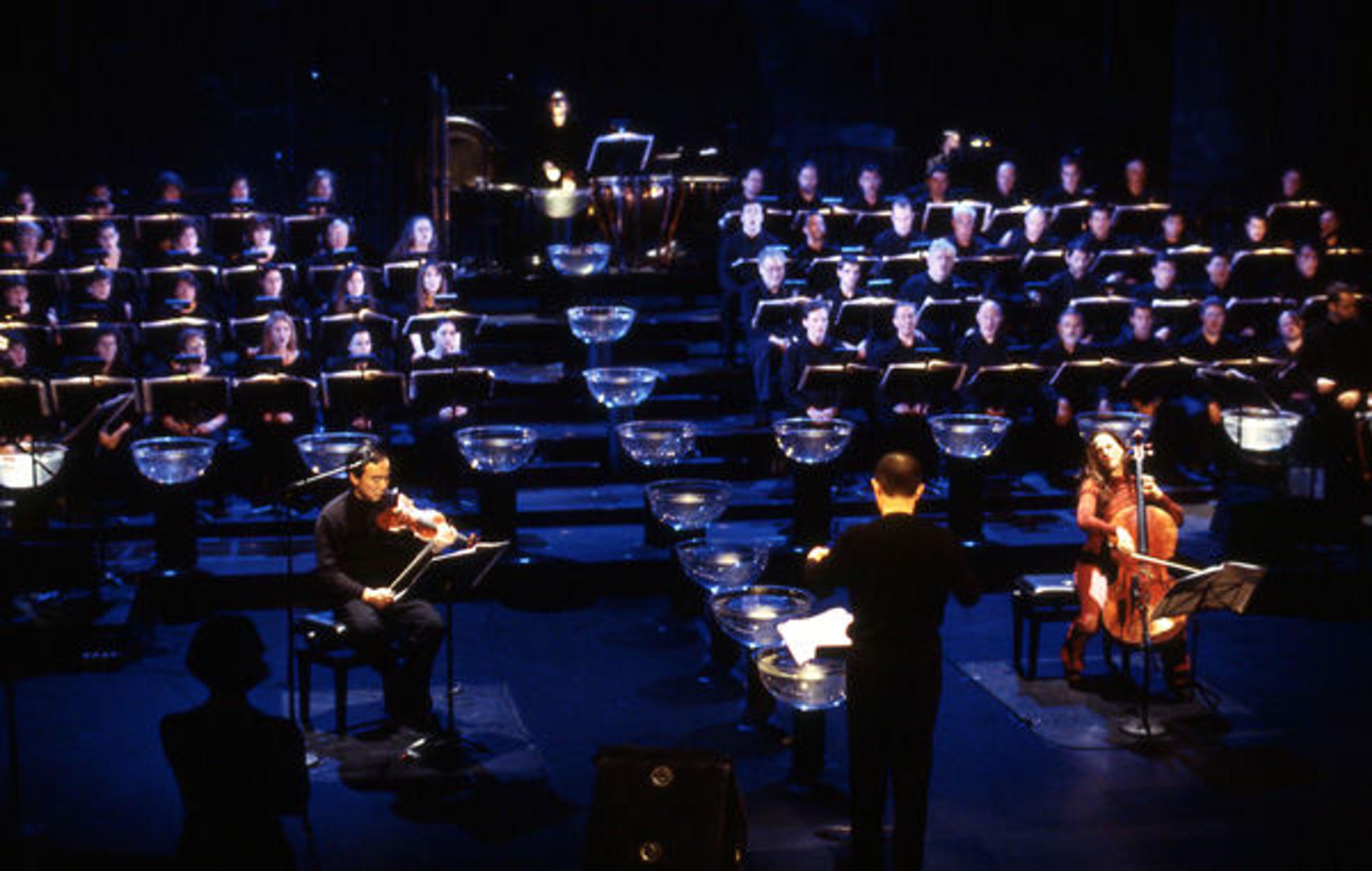 Performance of Tan Dun's Water Passion. Photo courtesy of Parnassus Productions, Inc.