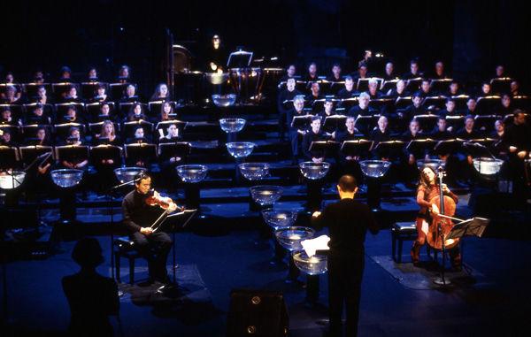Performance of Tan Dun's Water Passion. Photo courtesy of Parnassus Productions, Inc.