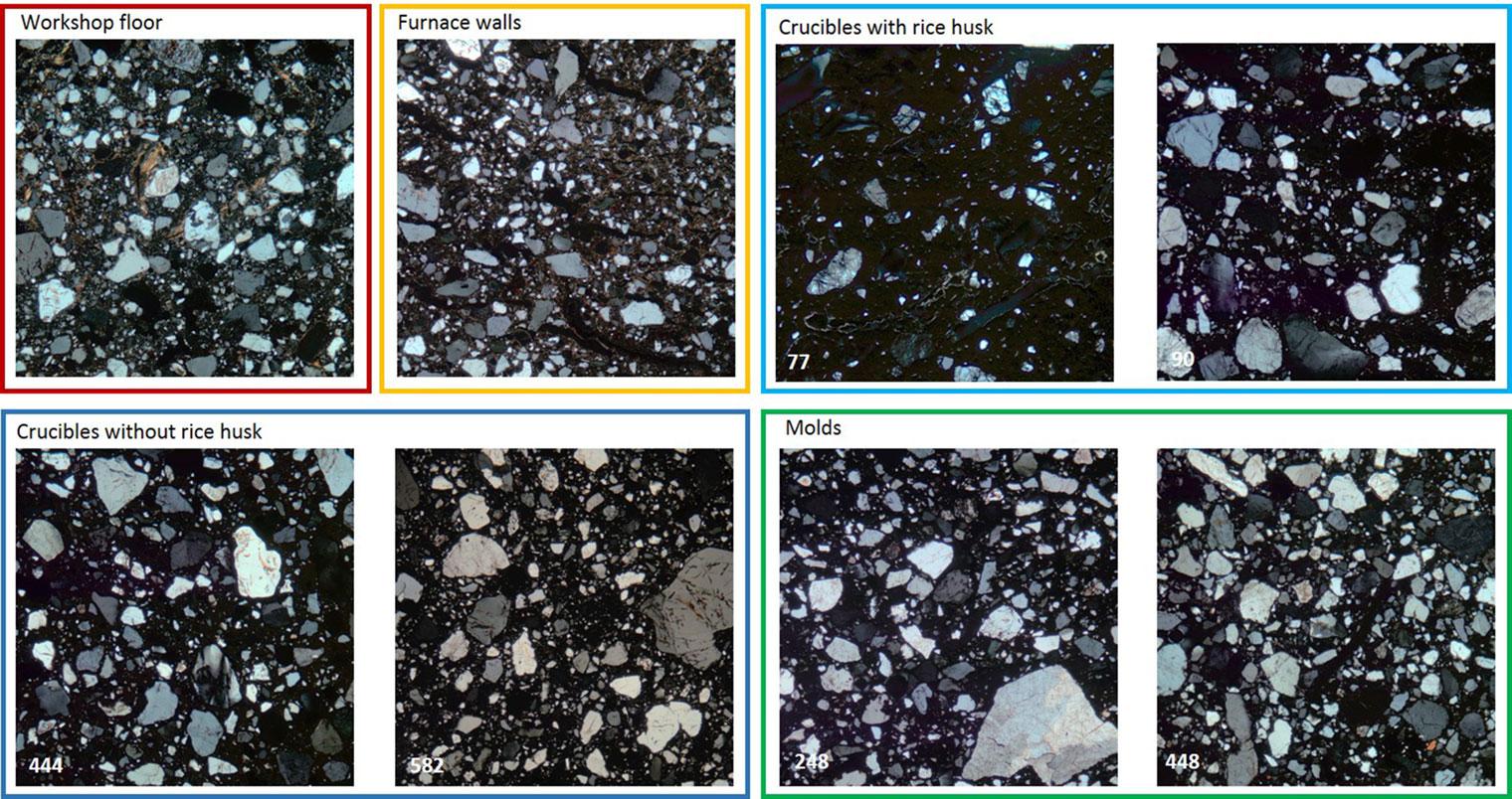 Grid of eight micrographs from the project site