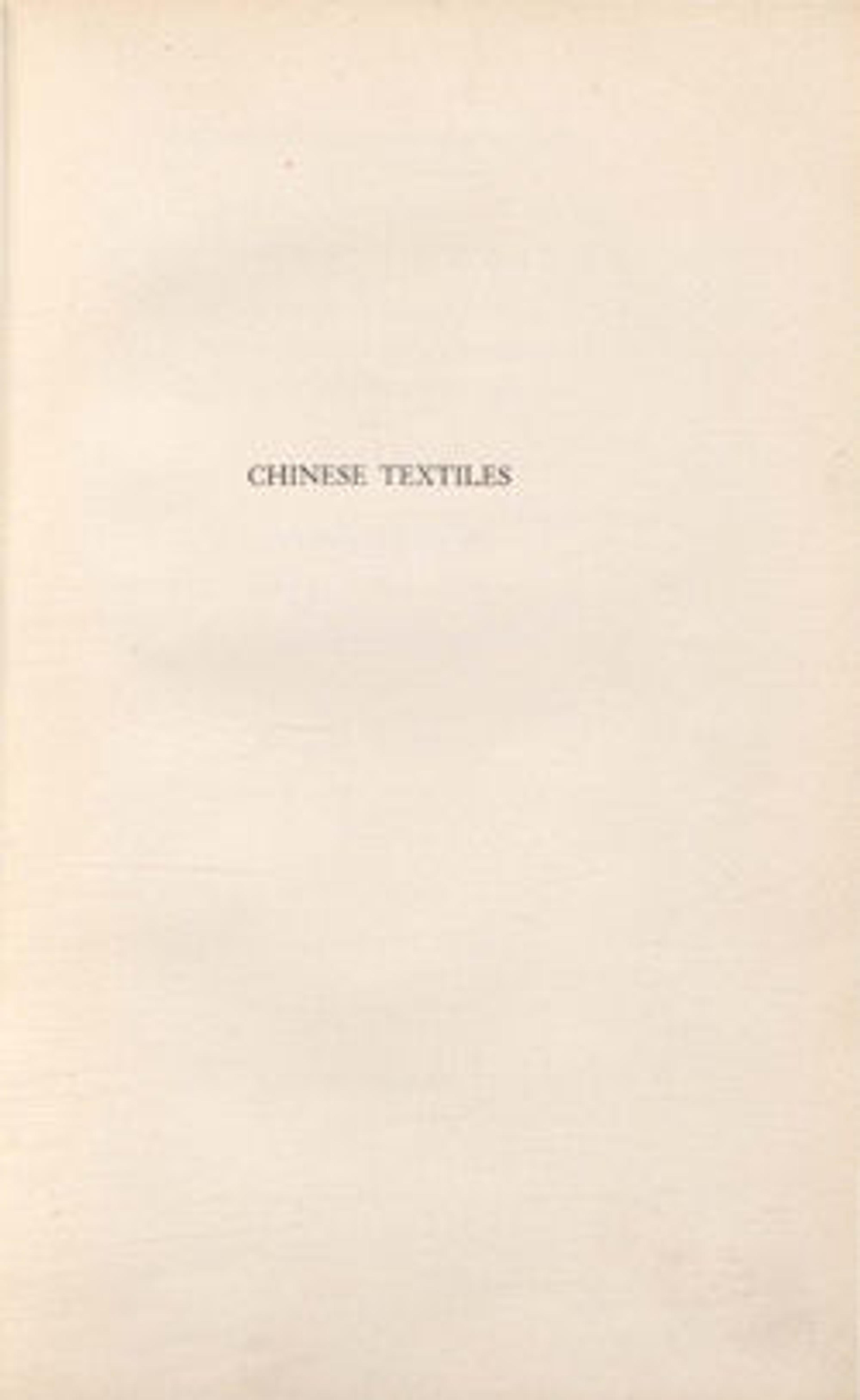 Chinese Textiles Cover