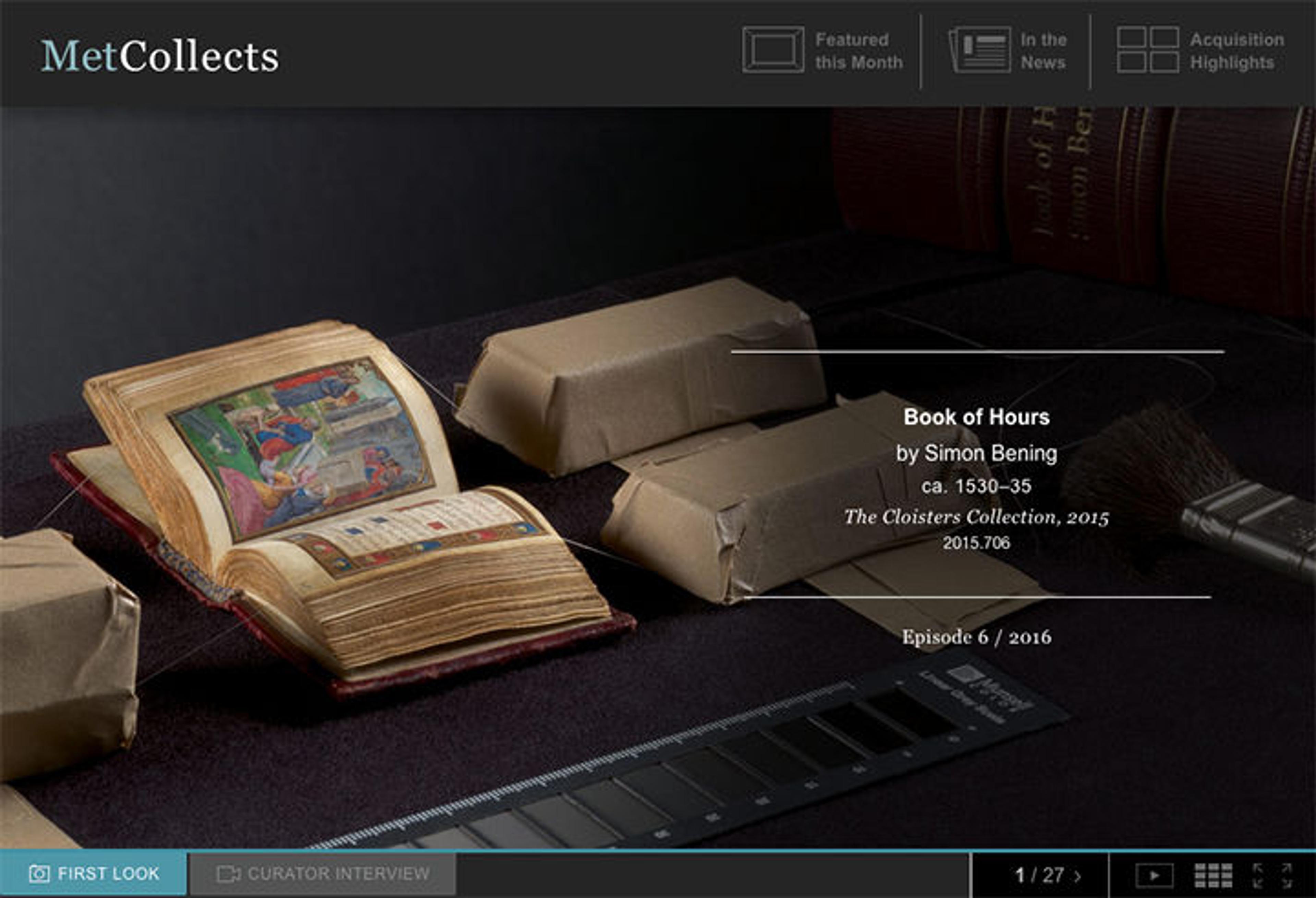 A studio set up to photograph the Book of Hours by Simon Bening