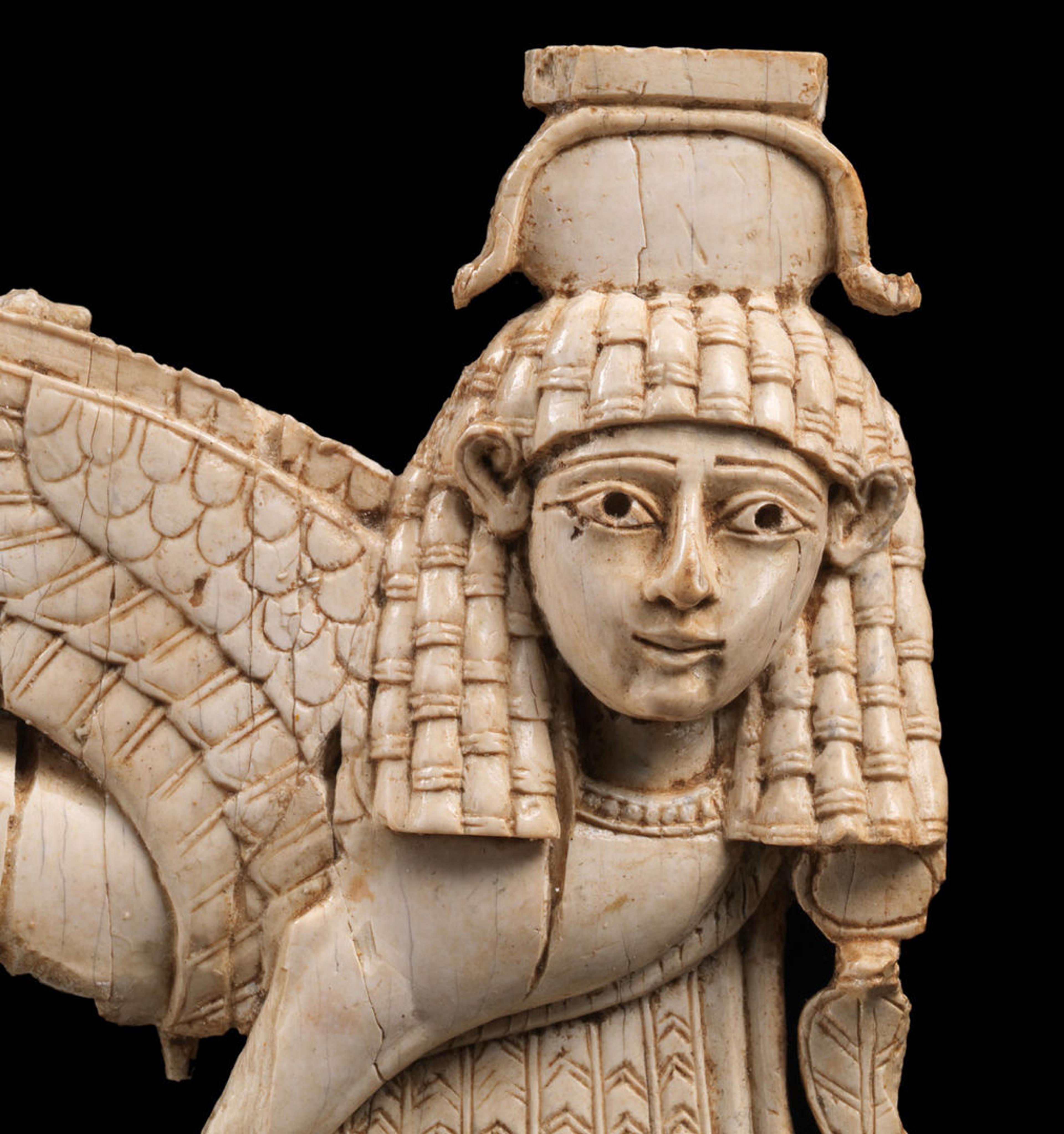 Syrian-style openwork plaque with a striding sphinx, ca. 9th–8th century B.C.