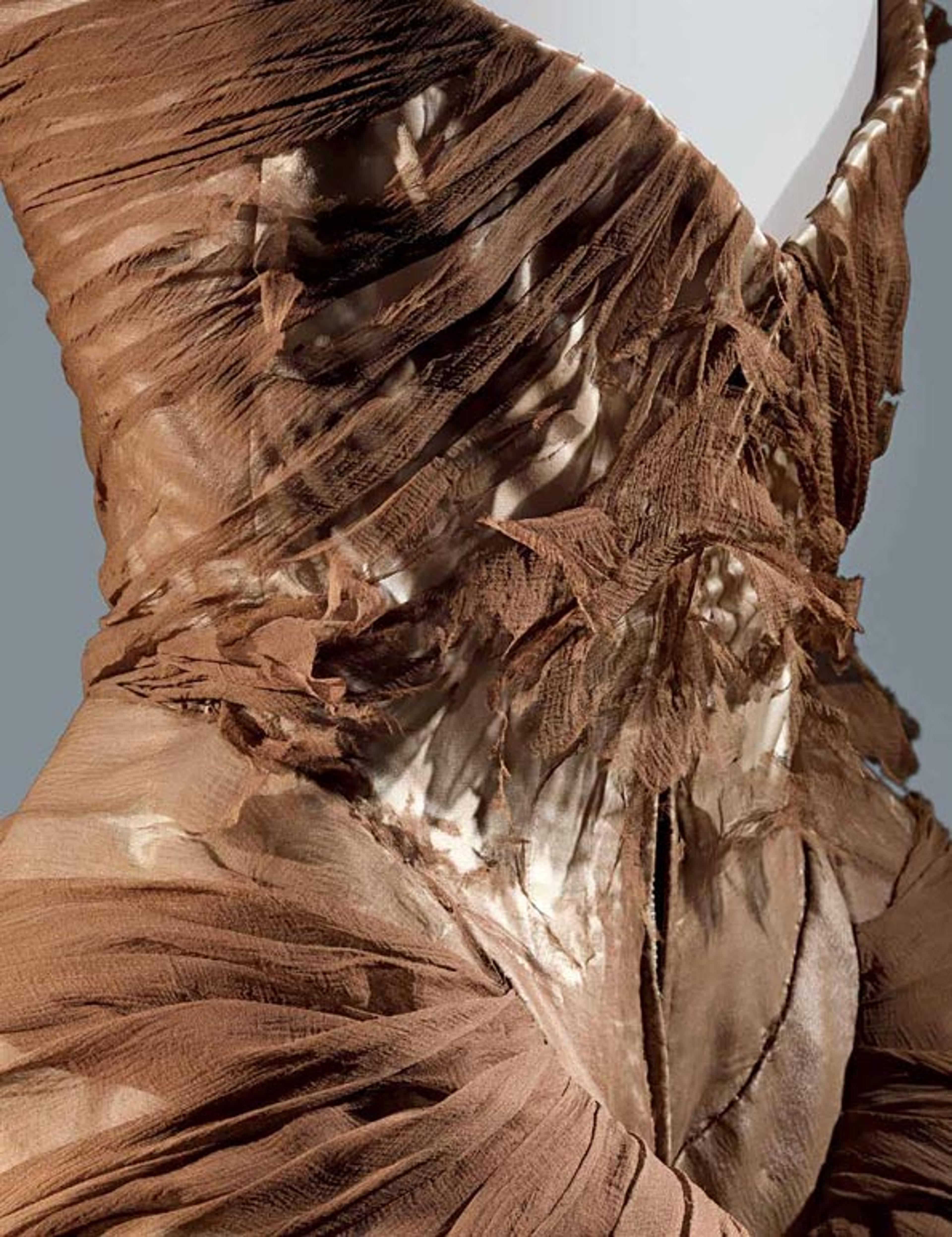 Charles James. "Swan" gown, prior to conservation