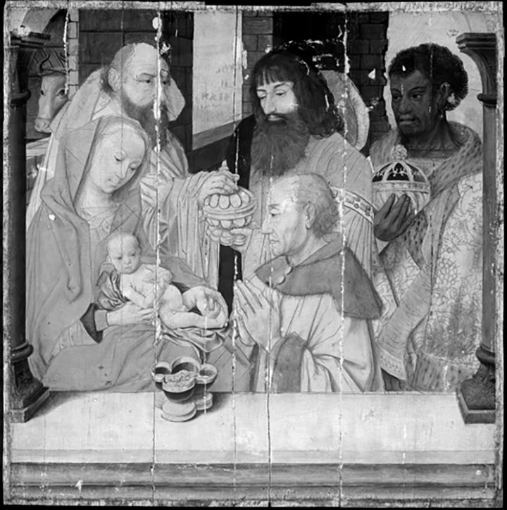 Infrared reflectogram of The Met painting