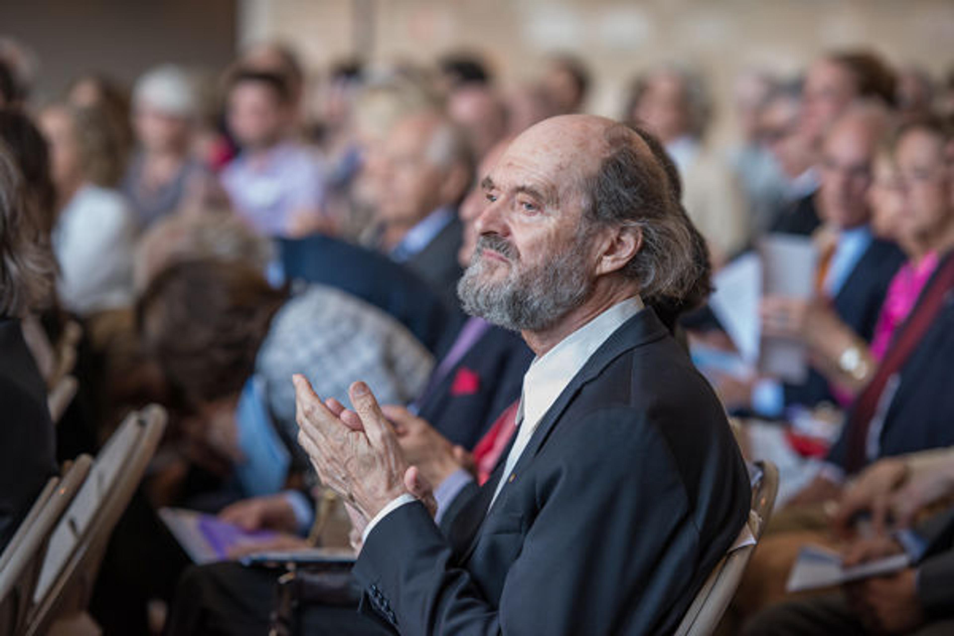 Arvo Pärt in The Temple of Dendur, June 2014. Photo by Stephanie Berger