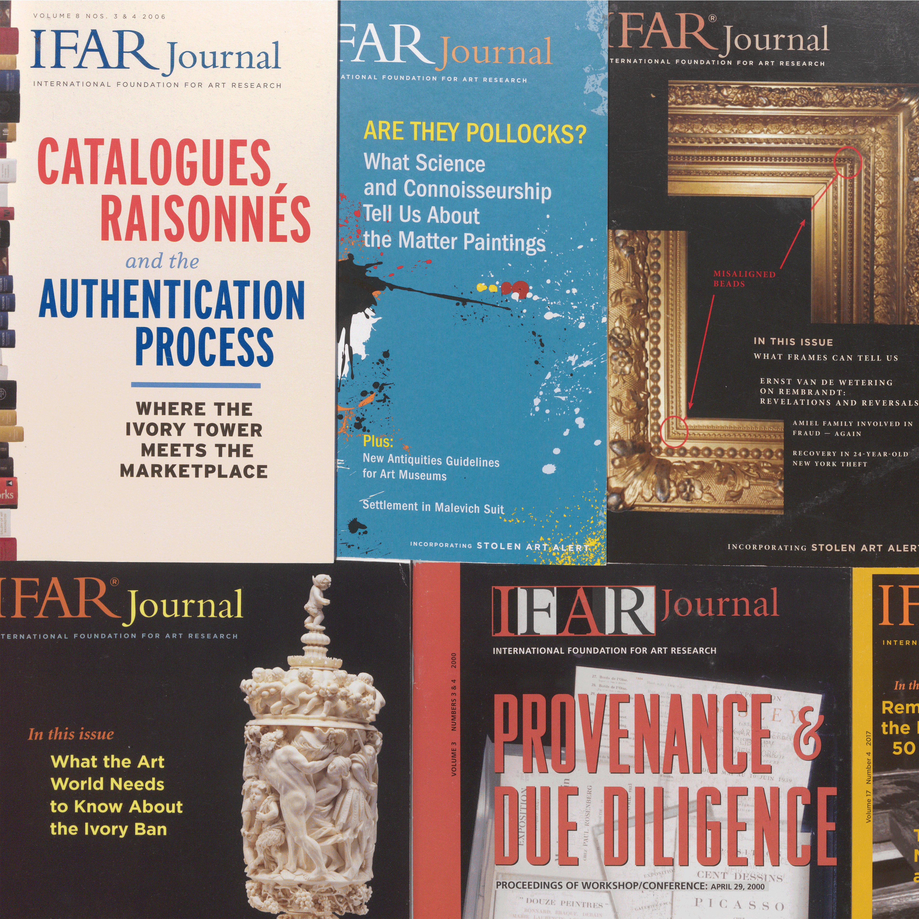 Collage of IFAR journal covers.