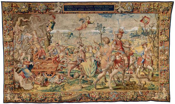 Pride, from the Seven Deadly Sins tapestry series | Designed by Pieter Coecke van Aelst, ca. 1532–34 | Patrimonio Nacional, Palacio Real de La Granja de San Ildefonso (TA 22/1, 10004091)