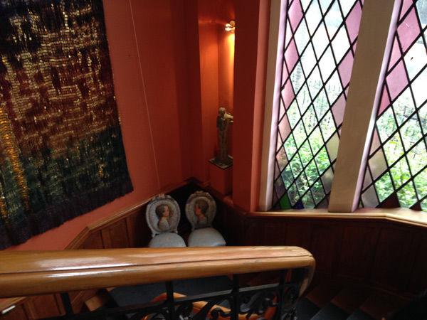 Staircase in the home of Olga de Amaral