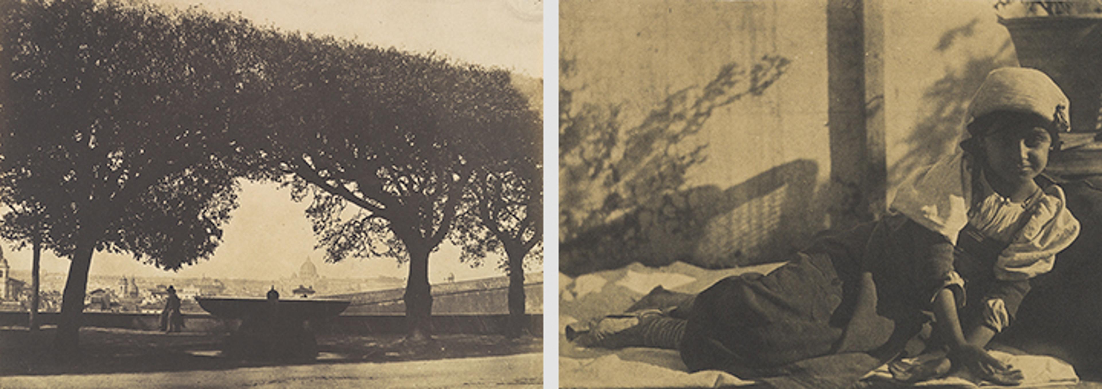 Two photographs by Giacomo Caneva