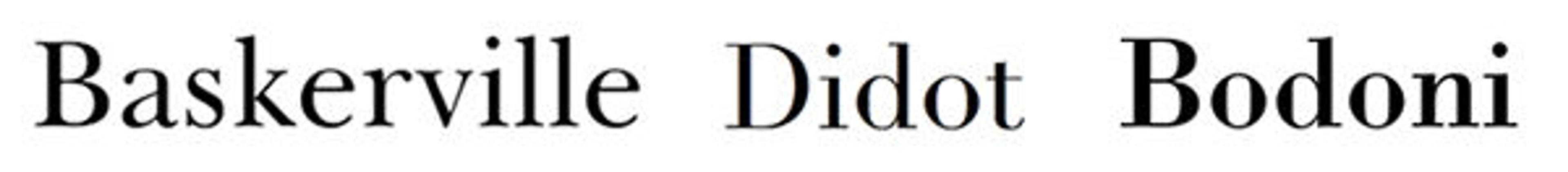 Font samples