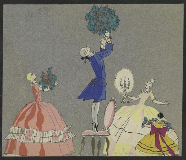 Hanging Holly by Candlelight, 1920s