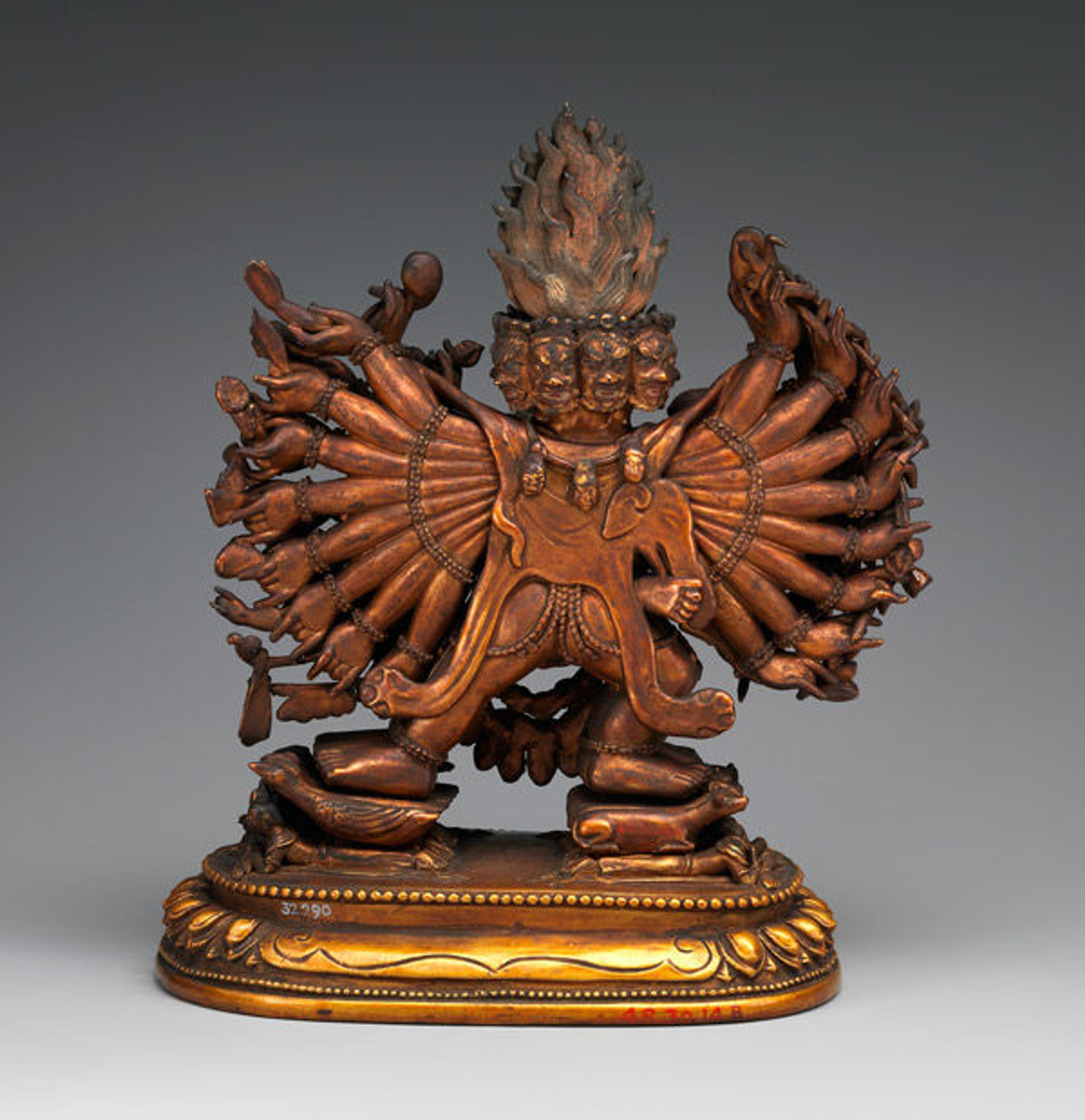 Vajrabhairava with His Consort Vajravetali (rear view), 18th–19th century | Mongolia | 48.30.14