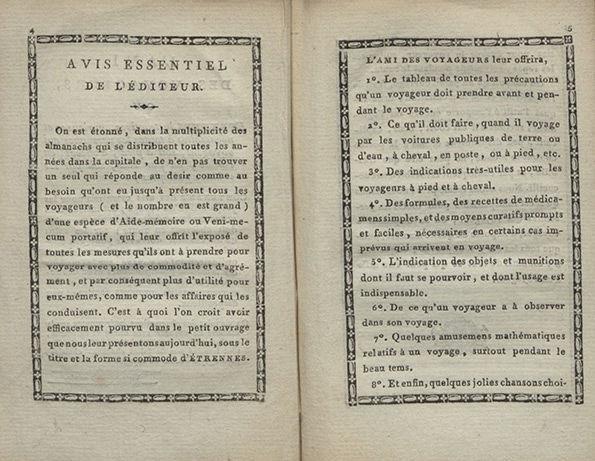 l'ami des voyageurs editor preface