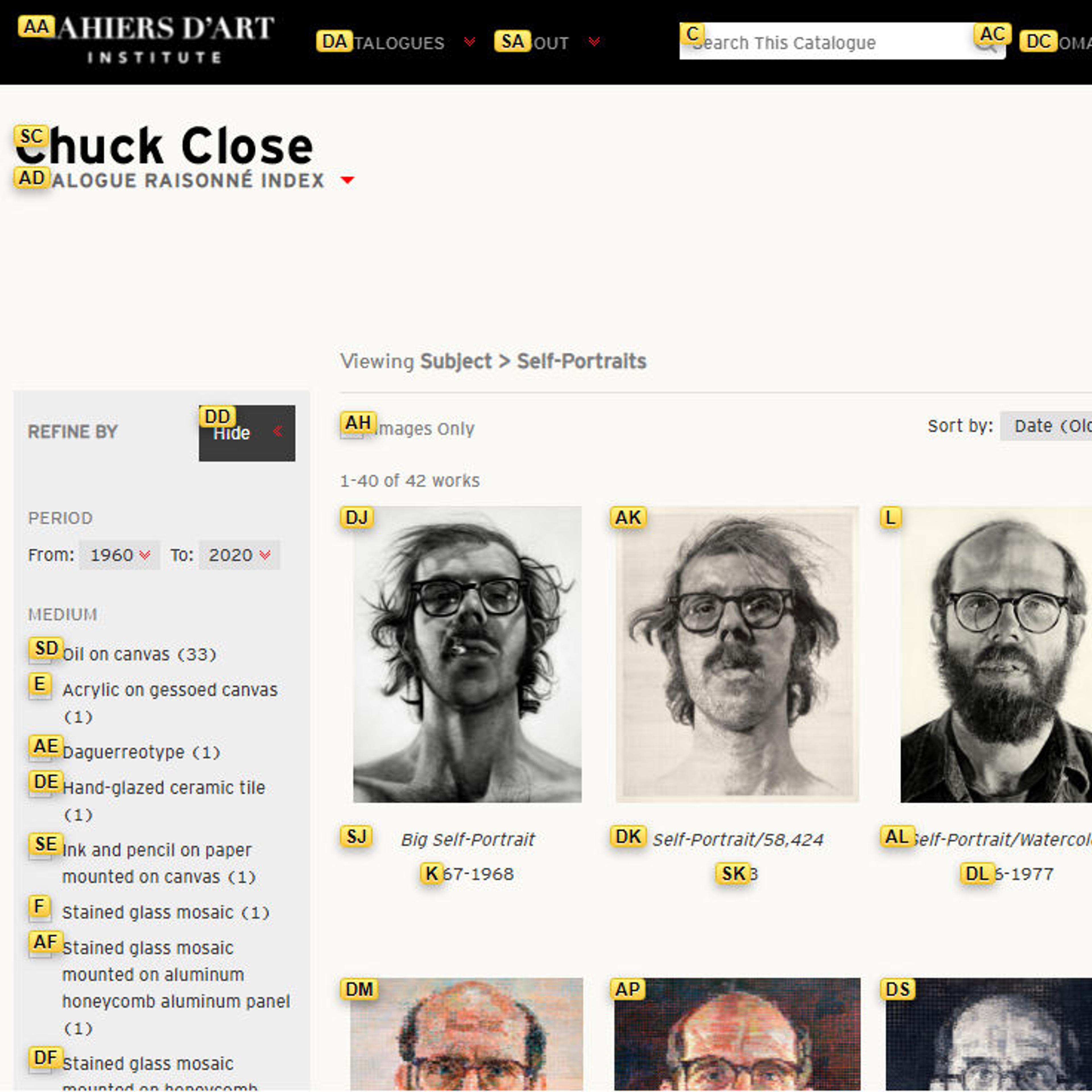 Chuck Close portraits