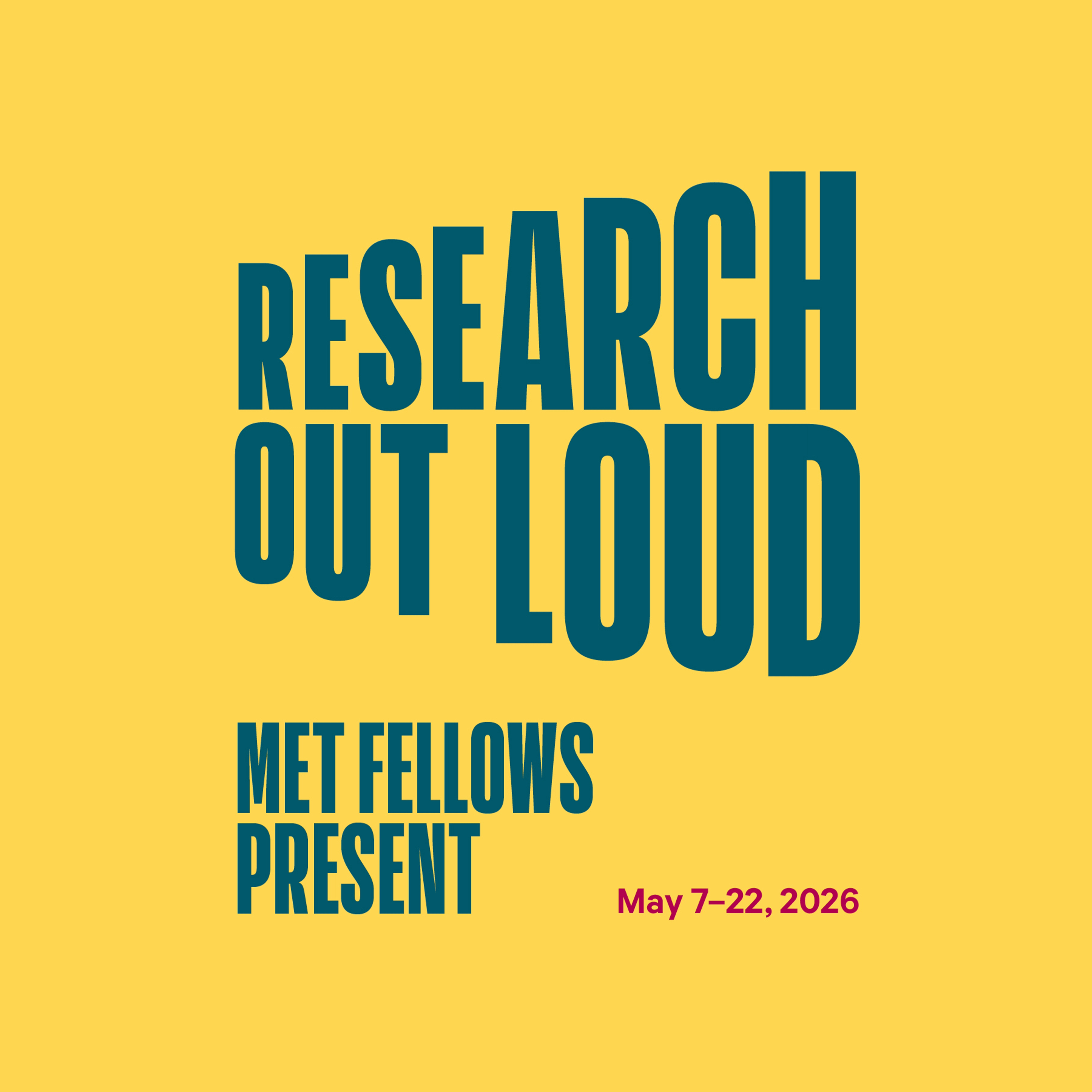 A yellow background with the text Research Out Loud in dark blue.