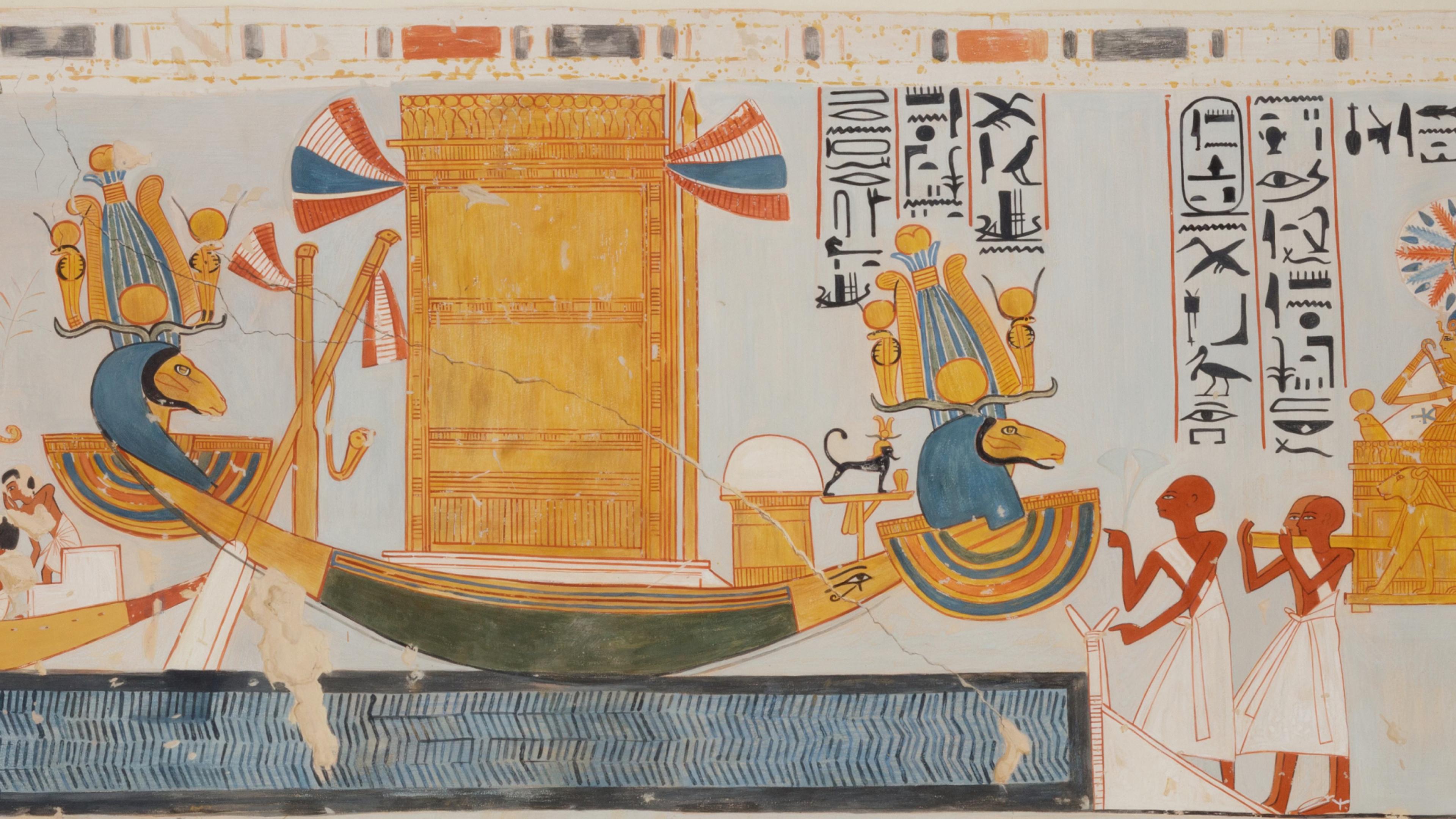 Scene of a boat procession.