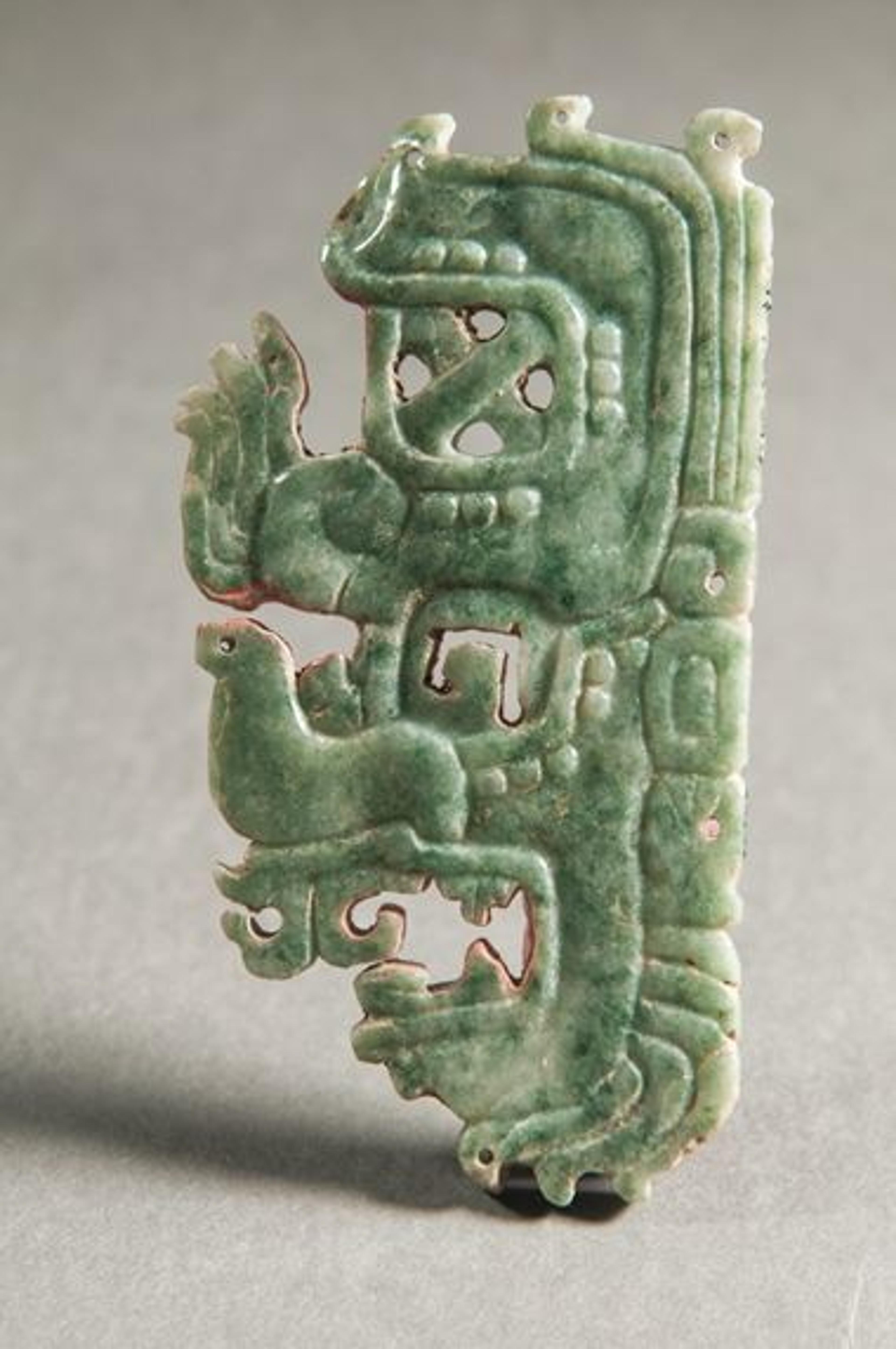 Jadeite headdress ornament from ancient Guatemala